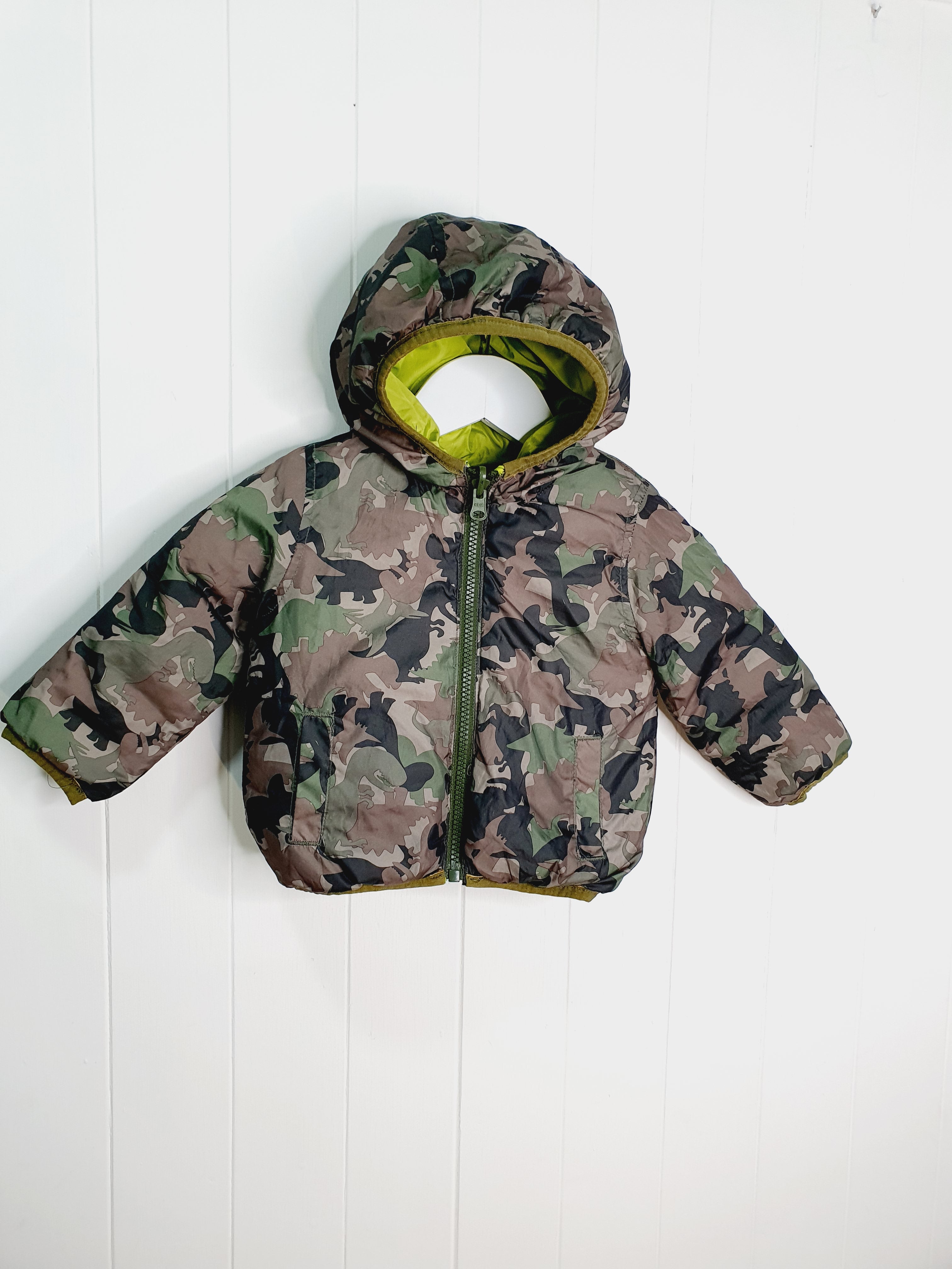 Matalan boys hooded reversible jacket 9-12 months