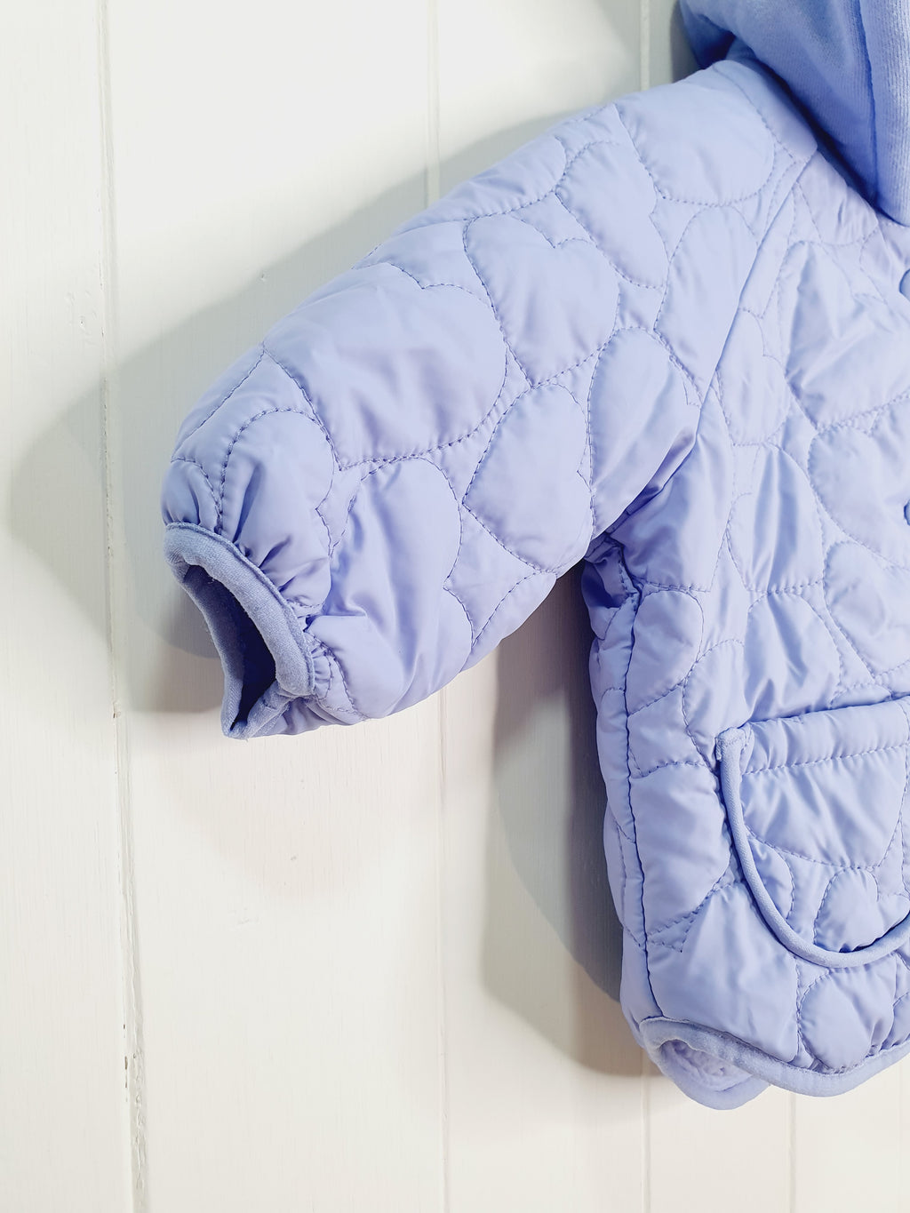 George girls lilac quilted hooded jacket 0-3 months