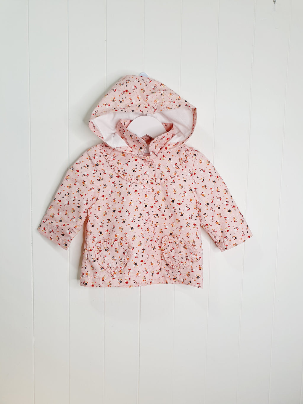 TU lightweight ditsy flowers print jacket 3-6 months