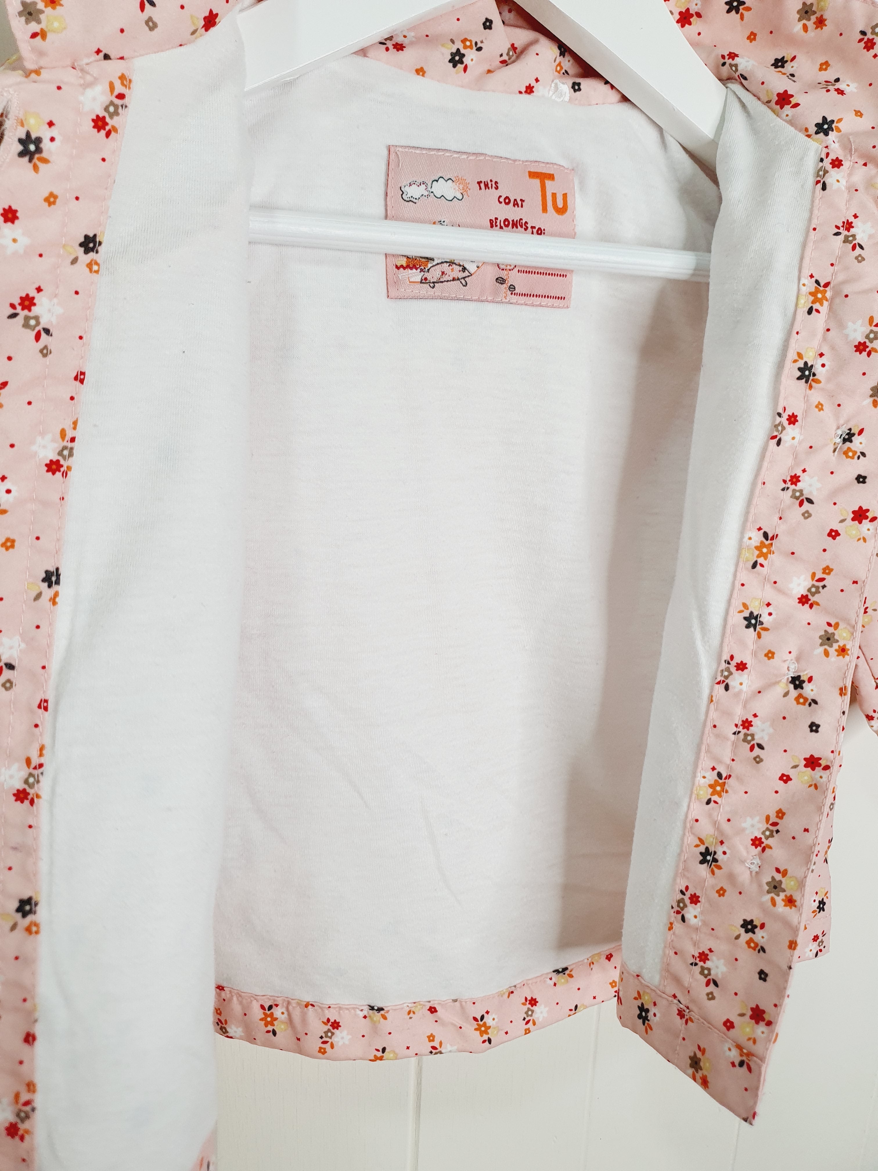 TU lightweight ditsy flowers print jacket 3-6 months