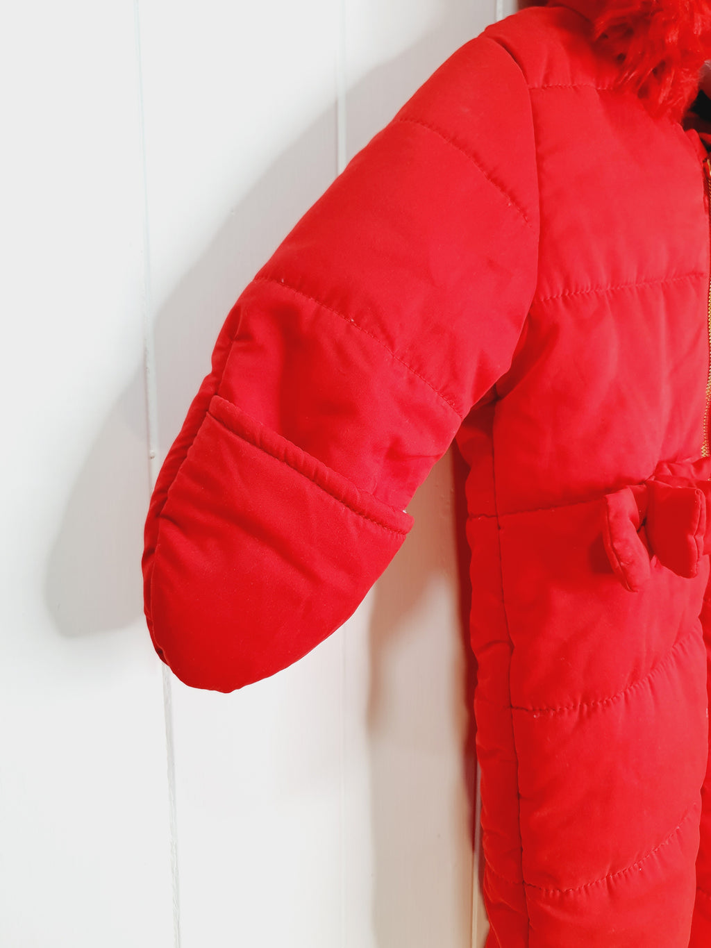 Minnie Mouse red hooded pramsuit 3-6 months