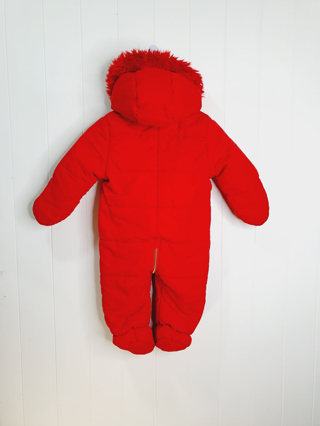 Minnie Mouse red hooded pramsuit 3-6 months