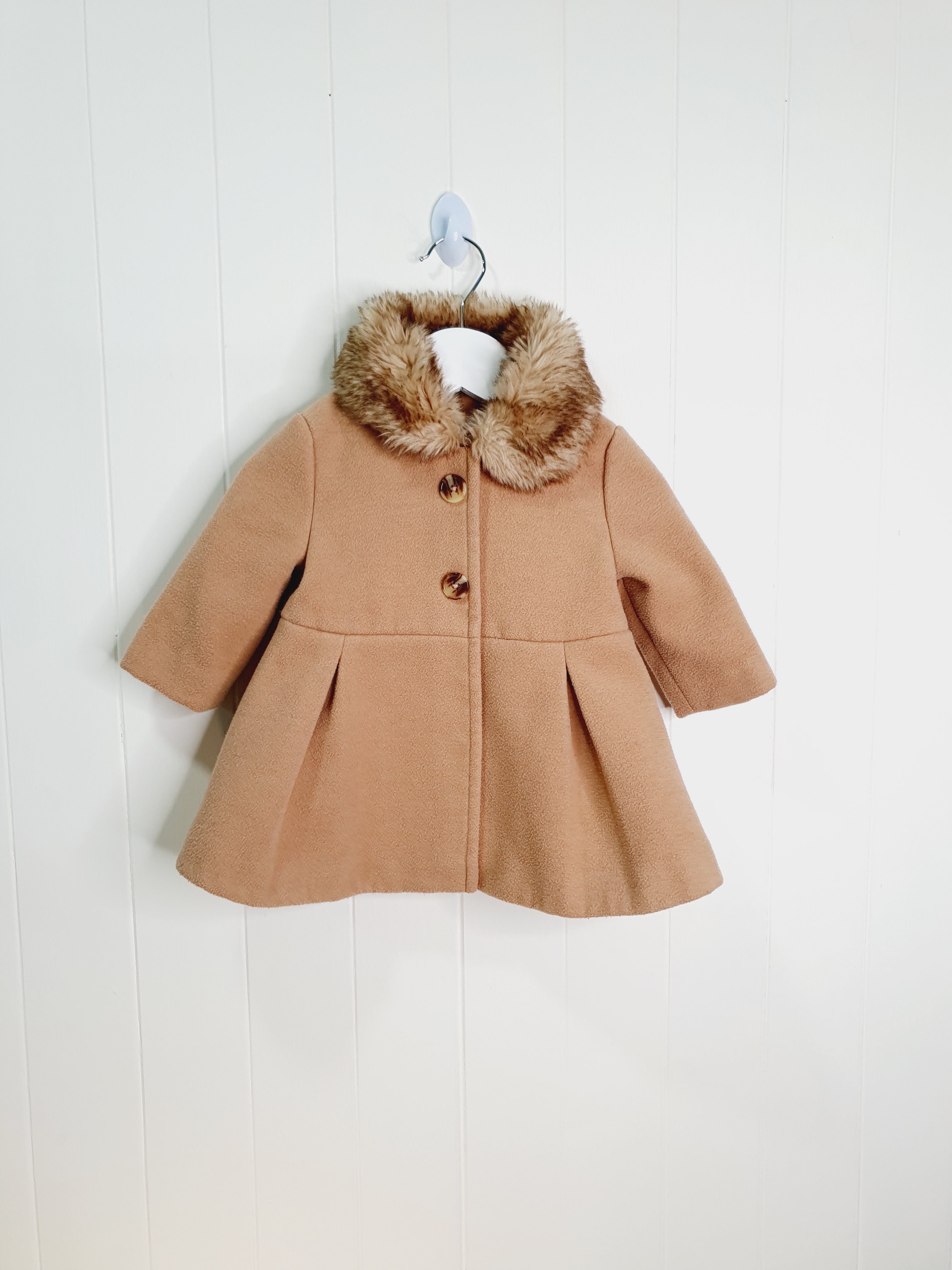 Fred&Flo girls brown coat 3-6 months