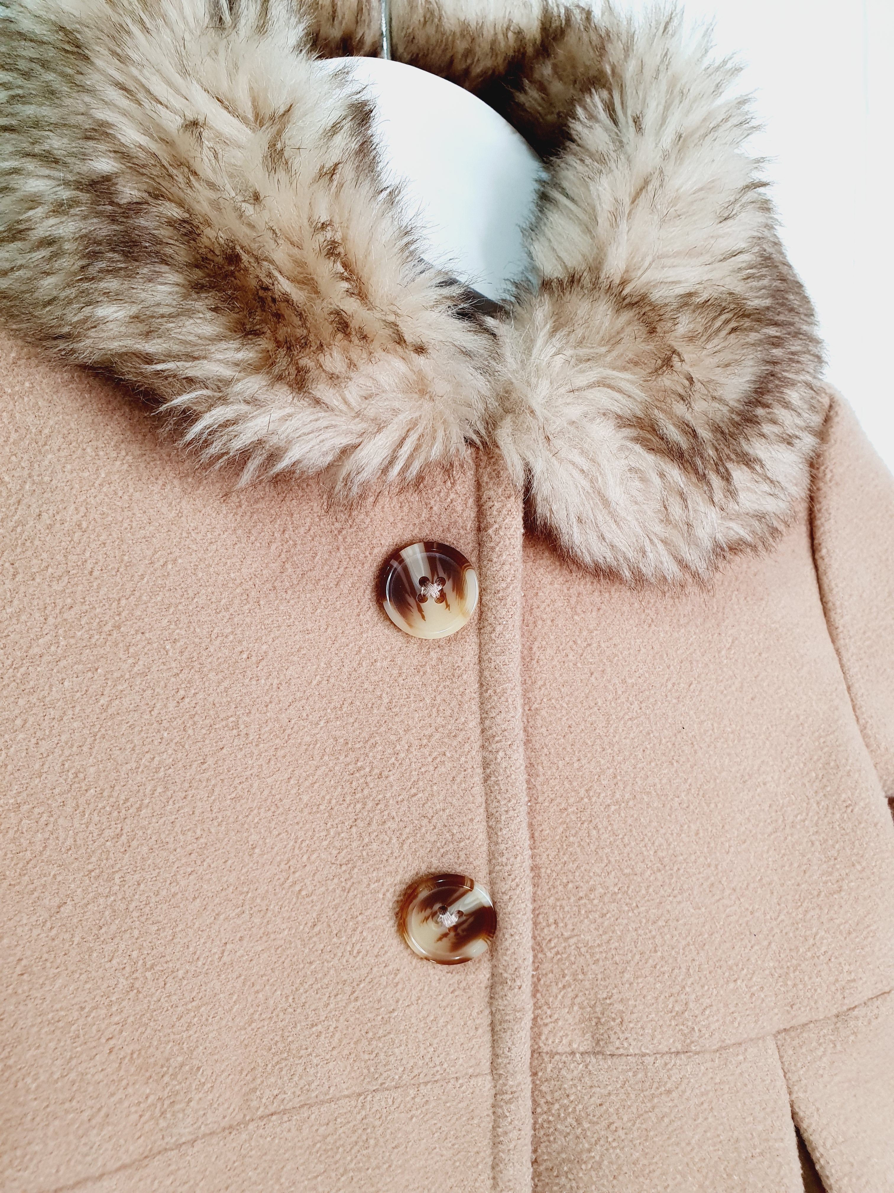 Fred&Flo girls brown coat 3-6 months