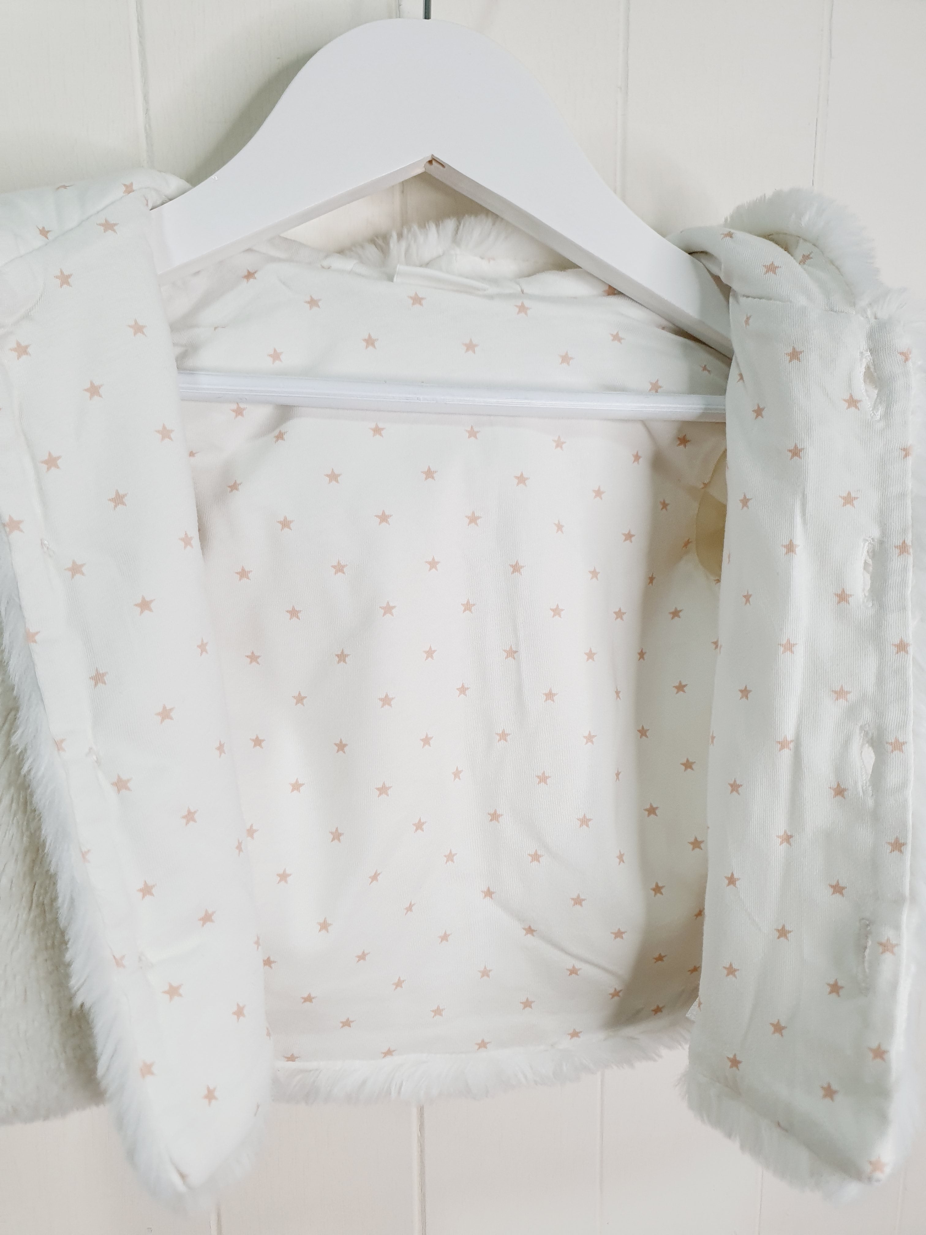 Next faux fur hooded jacket up to 3 months