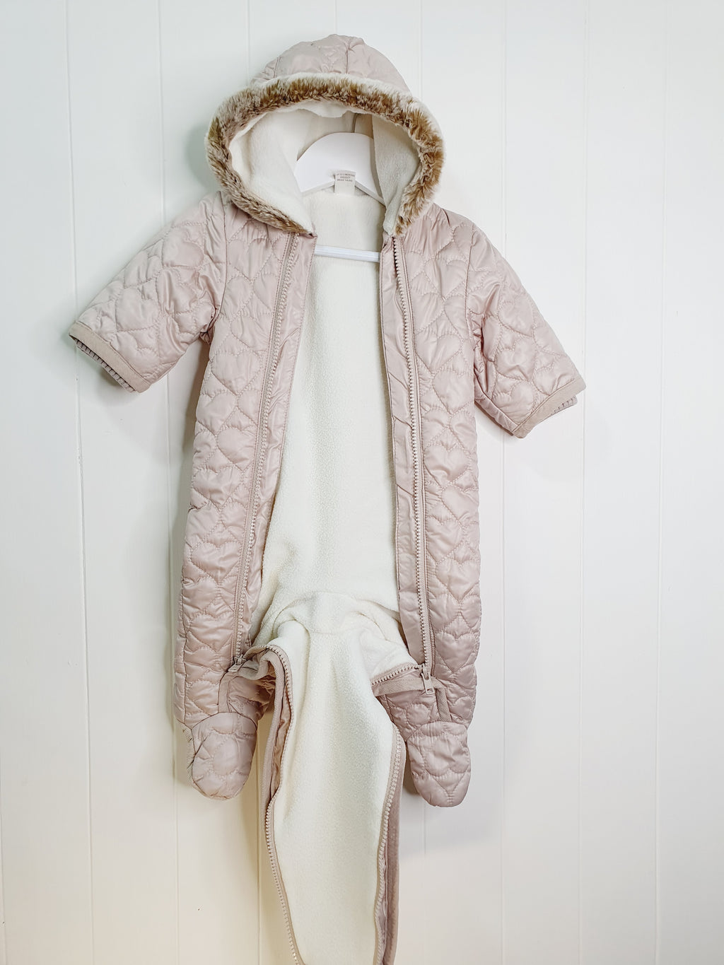 Next girls quilted pramsuit up to 3 months