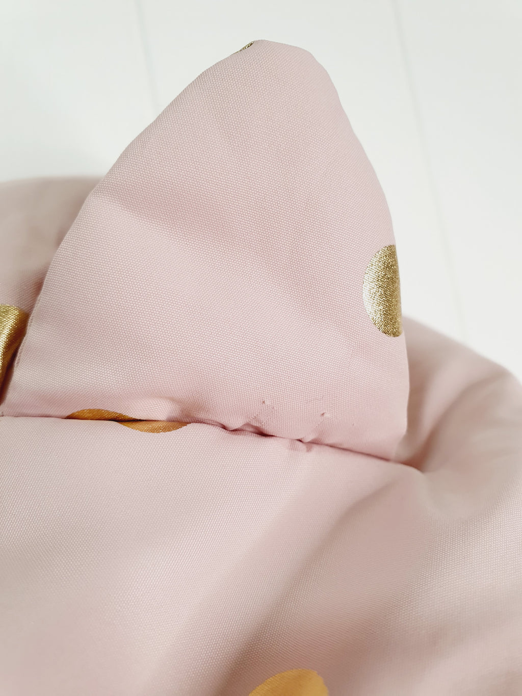 H&M pink and gold polkadot padded body warmer/gilet 9-12 months