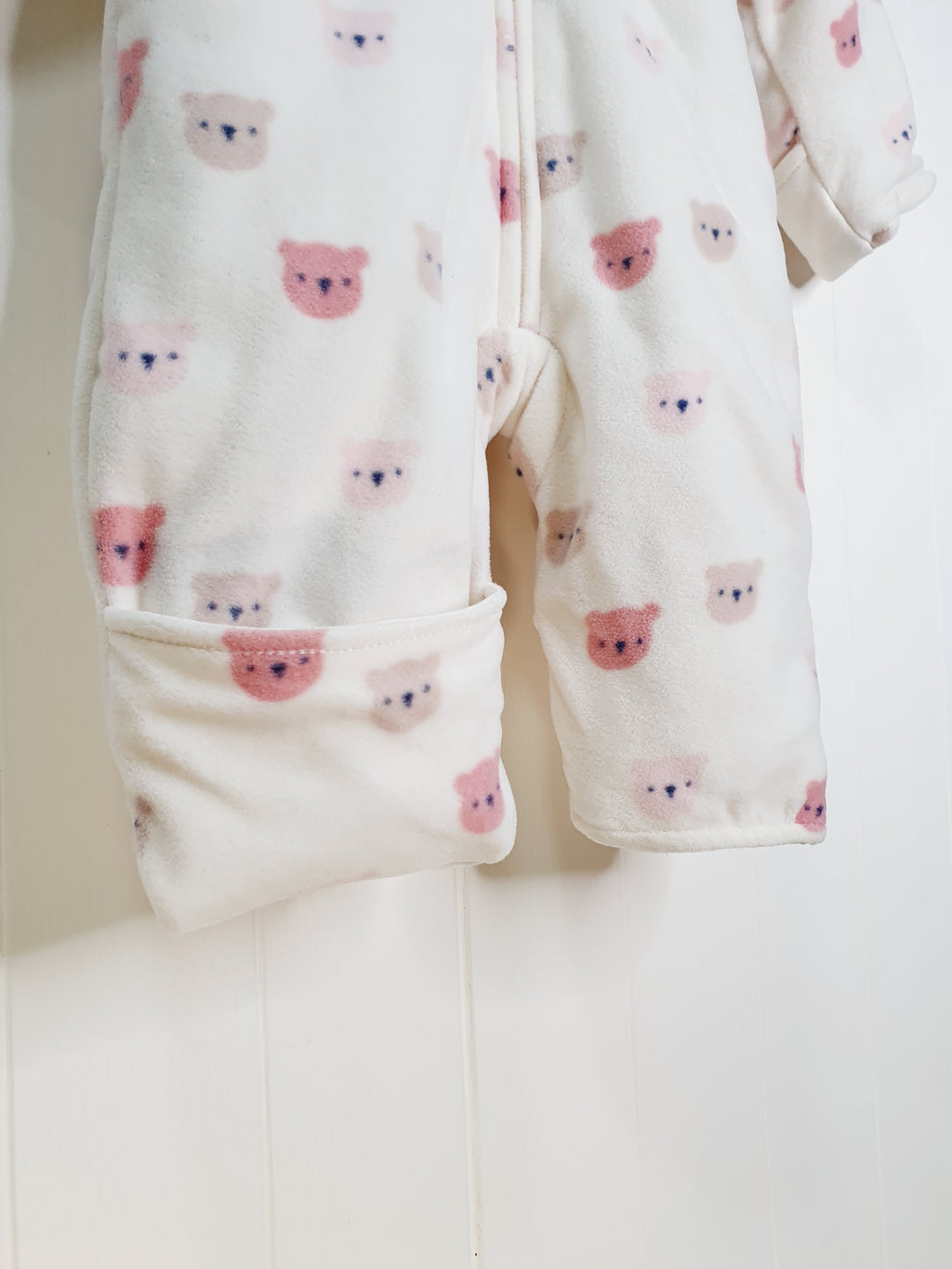 George bear print hooded pramsuit 3-6 months