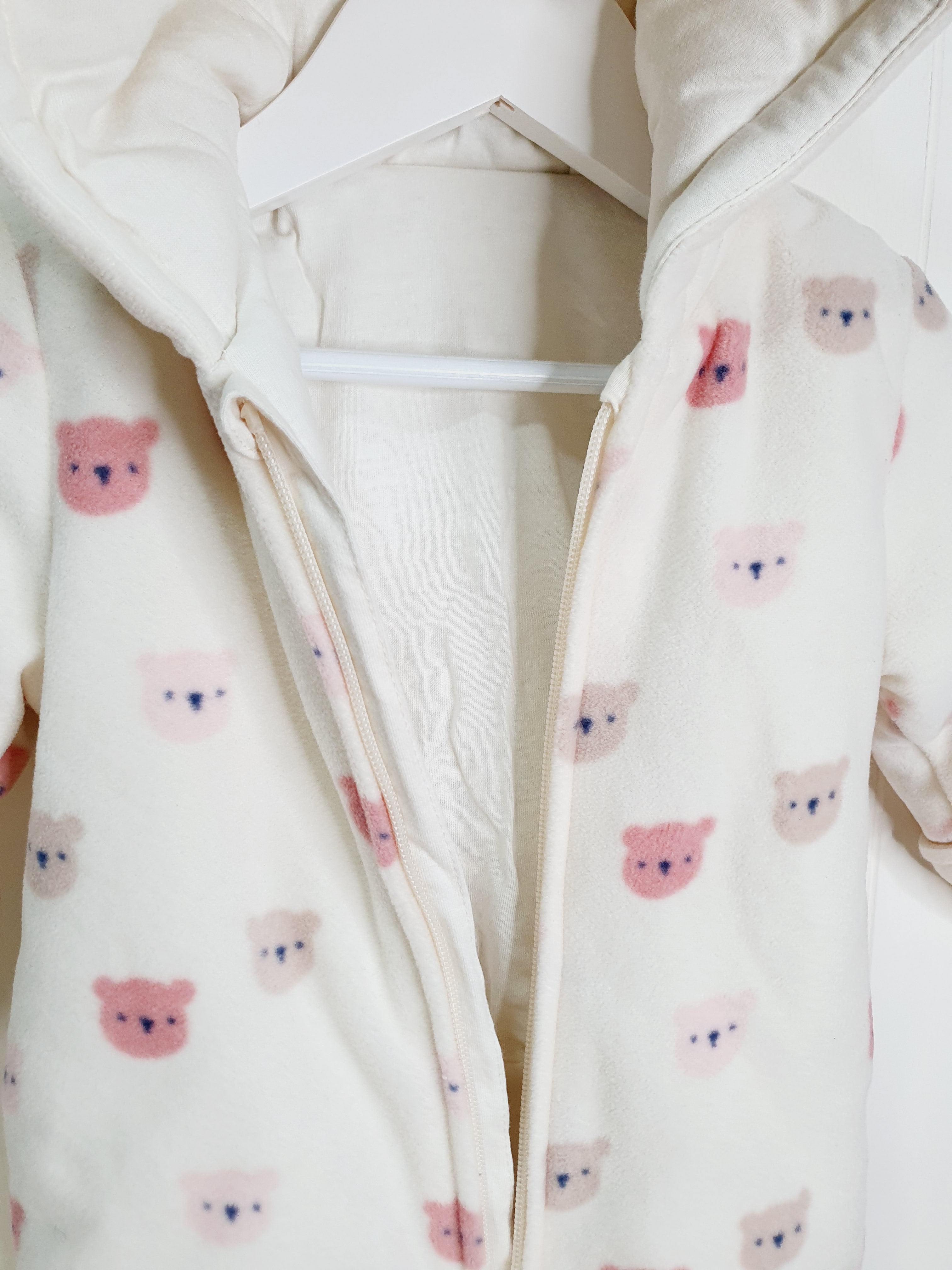 George bear print hooded pramsuit 3-6 months