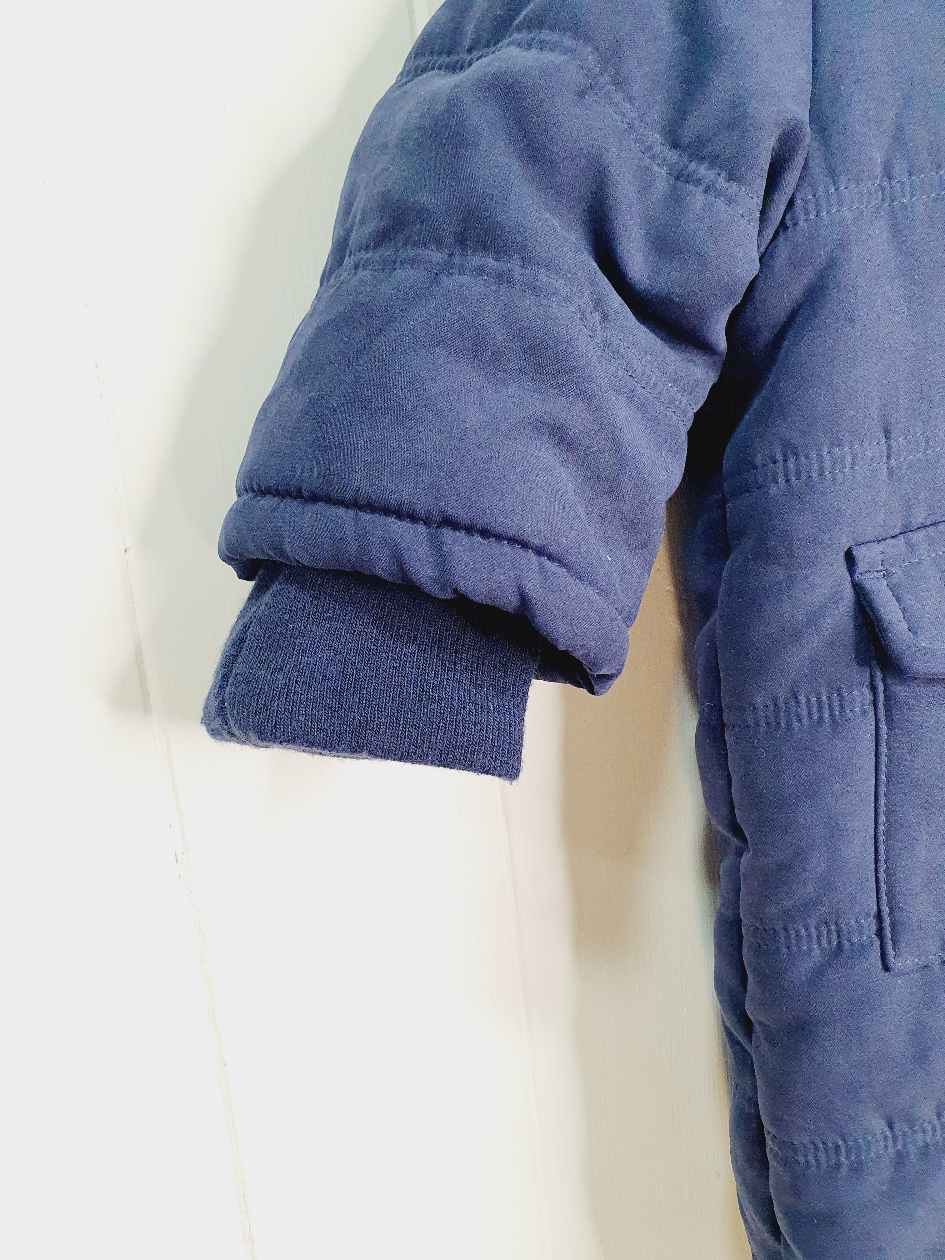 George hooded navy zip up pramsuit 0-3 months