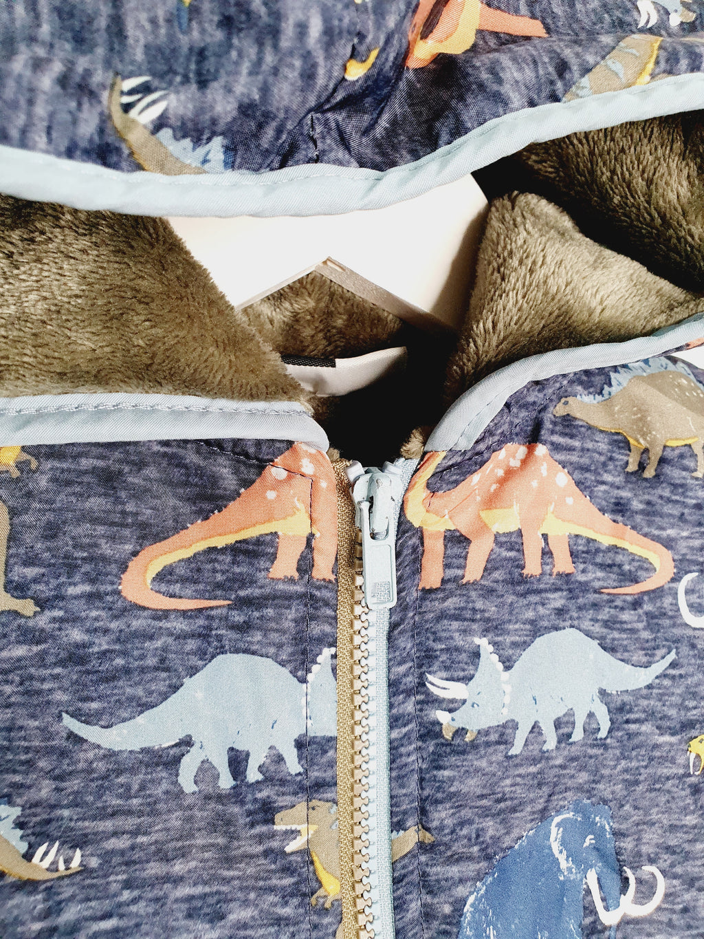 MickMack dinosaur printed fleece lined jacket 12 months
