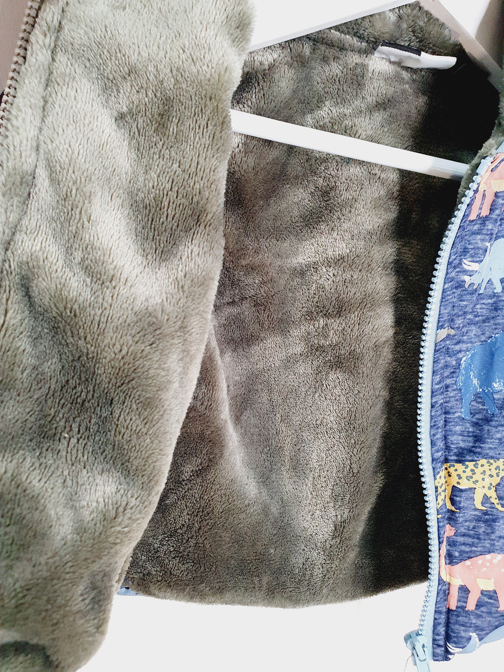 MickMack dinosaur printed fleece lined jacket 12 months