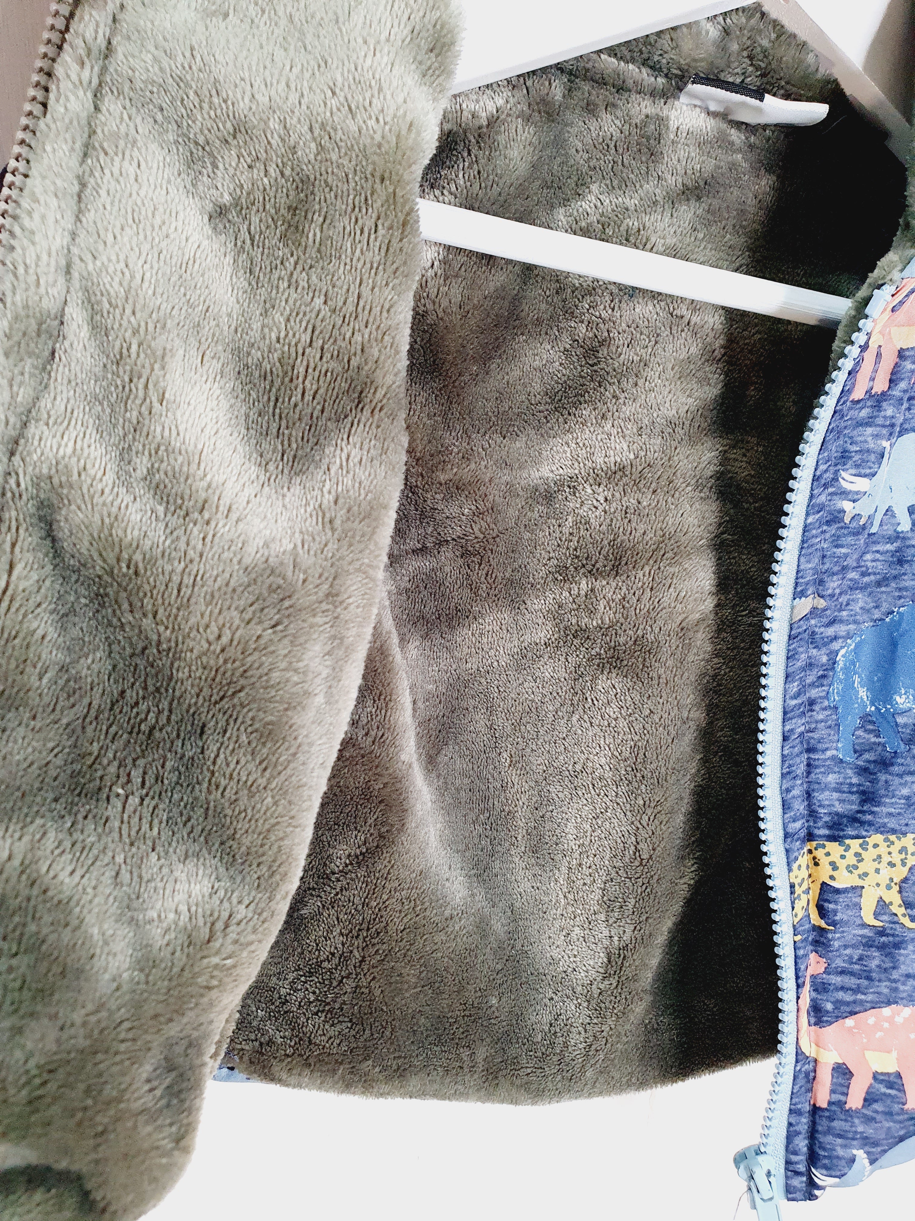 MickMack dinosaur printed fleece lined jacket 12 months