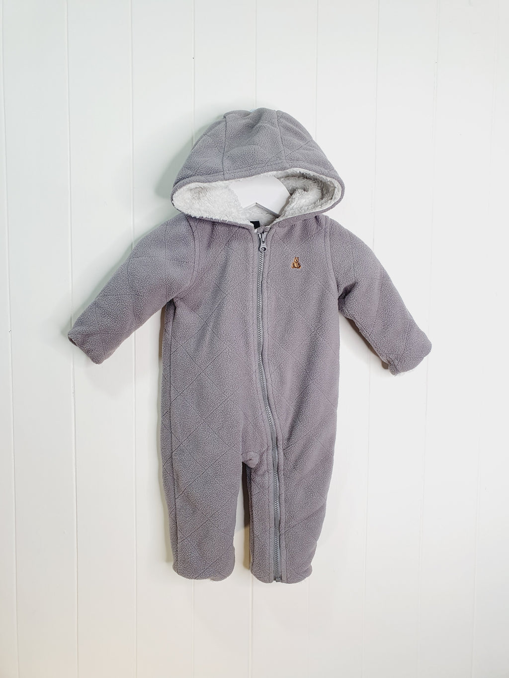 BabyGap grey zip up pramsuit 3-6 months