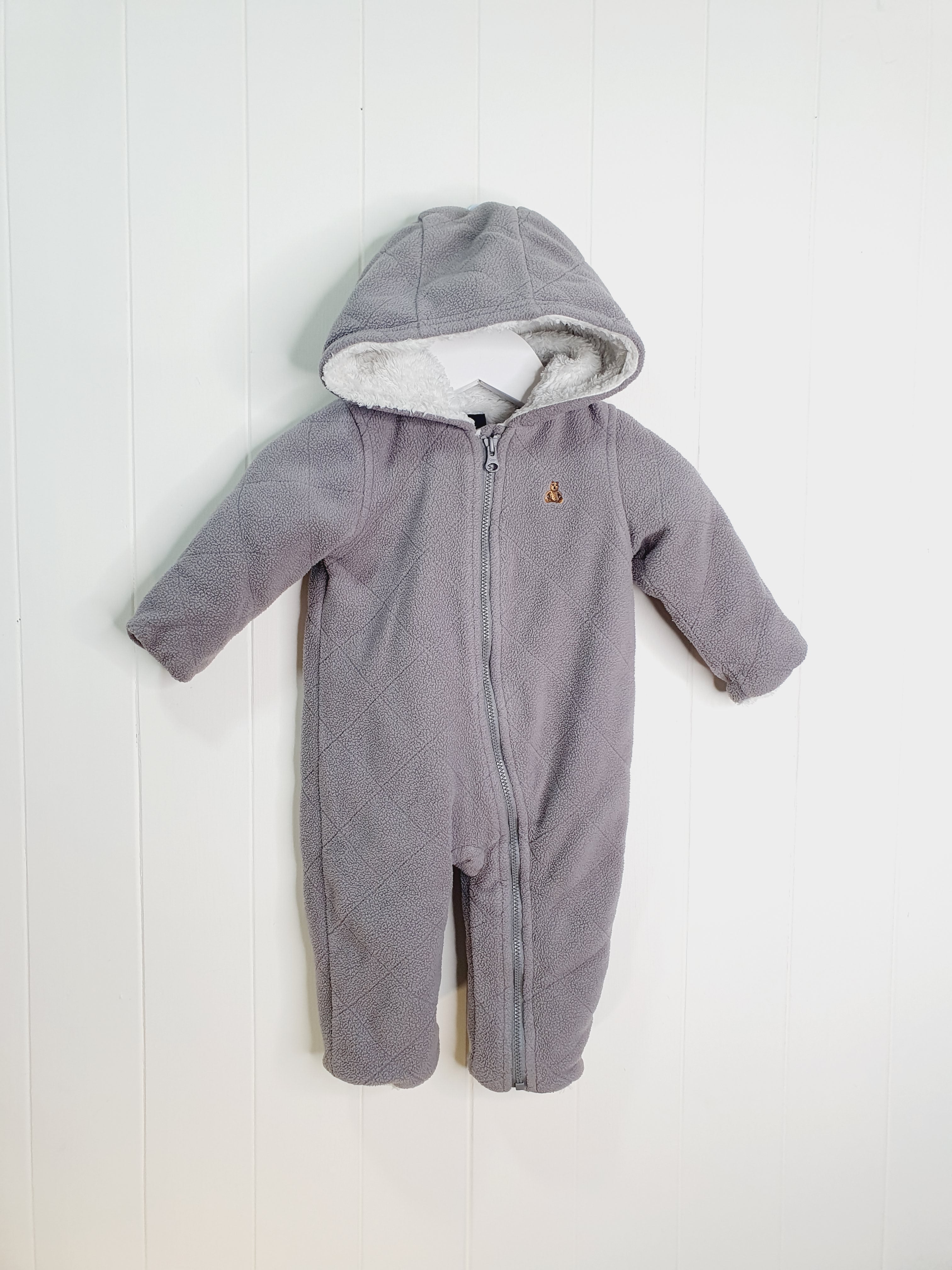 BabyGap grey zip up pramsuit 3-6 months