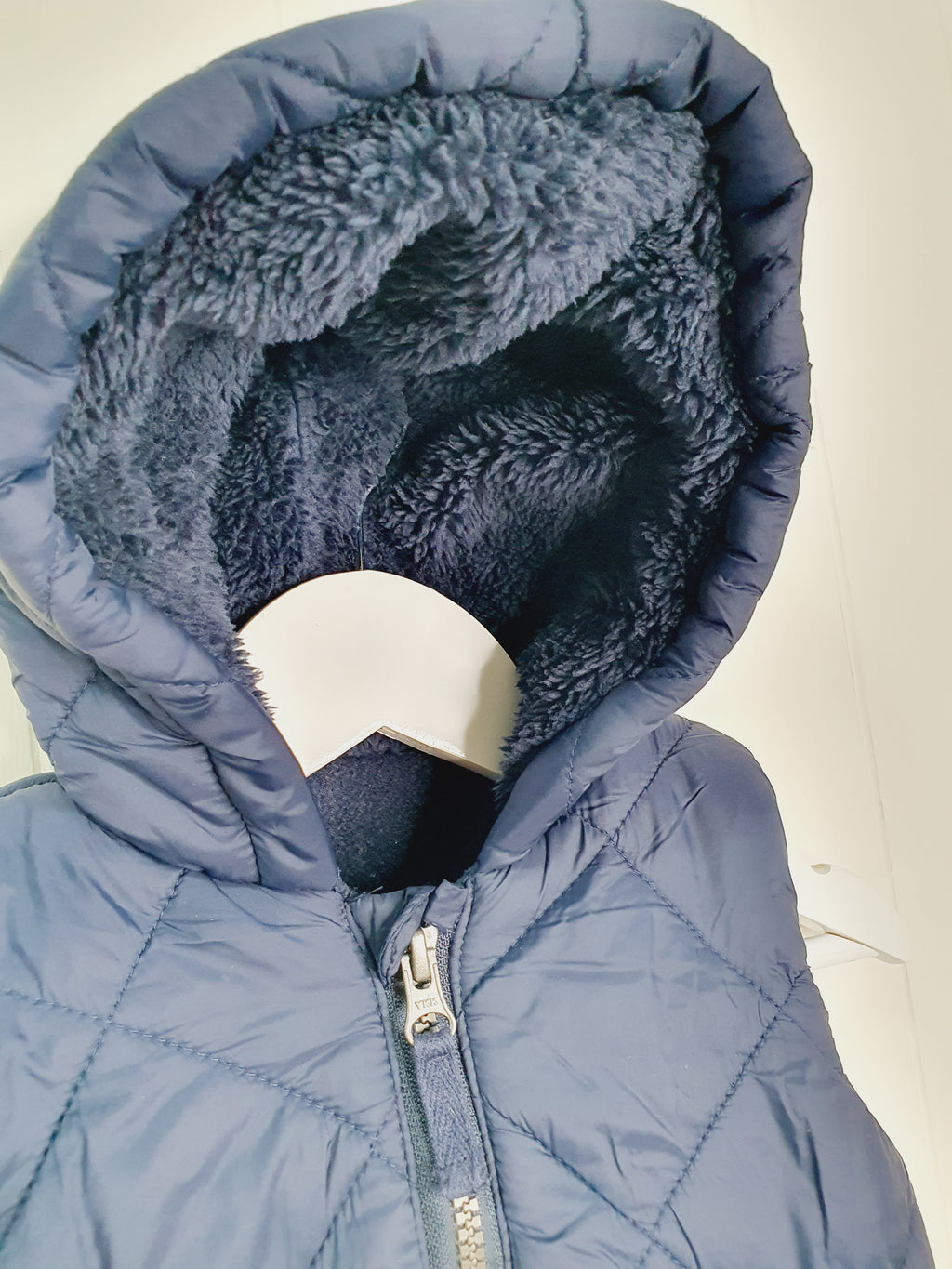 George boys navy hooded body warmer/gilet 3-6 months