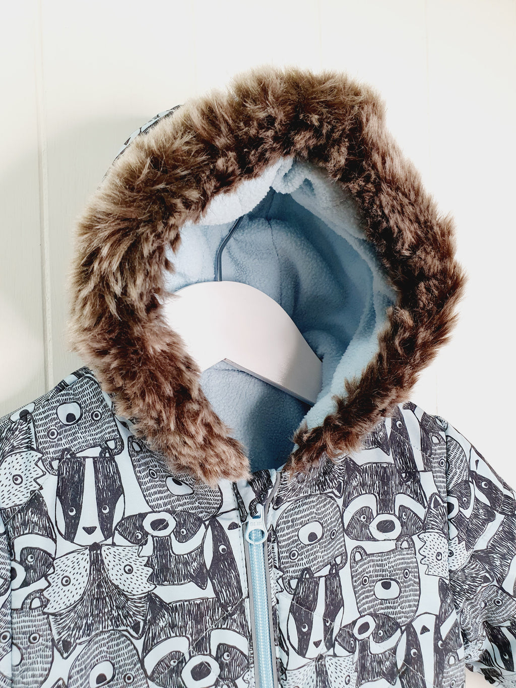 Nutmeg animal print pramsuit 3-6 months