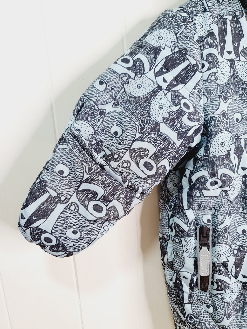 Nutmeg animal print pramsuit 3-6 months