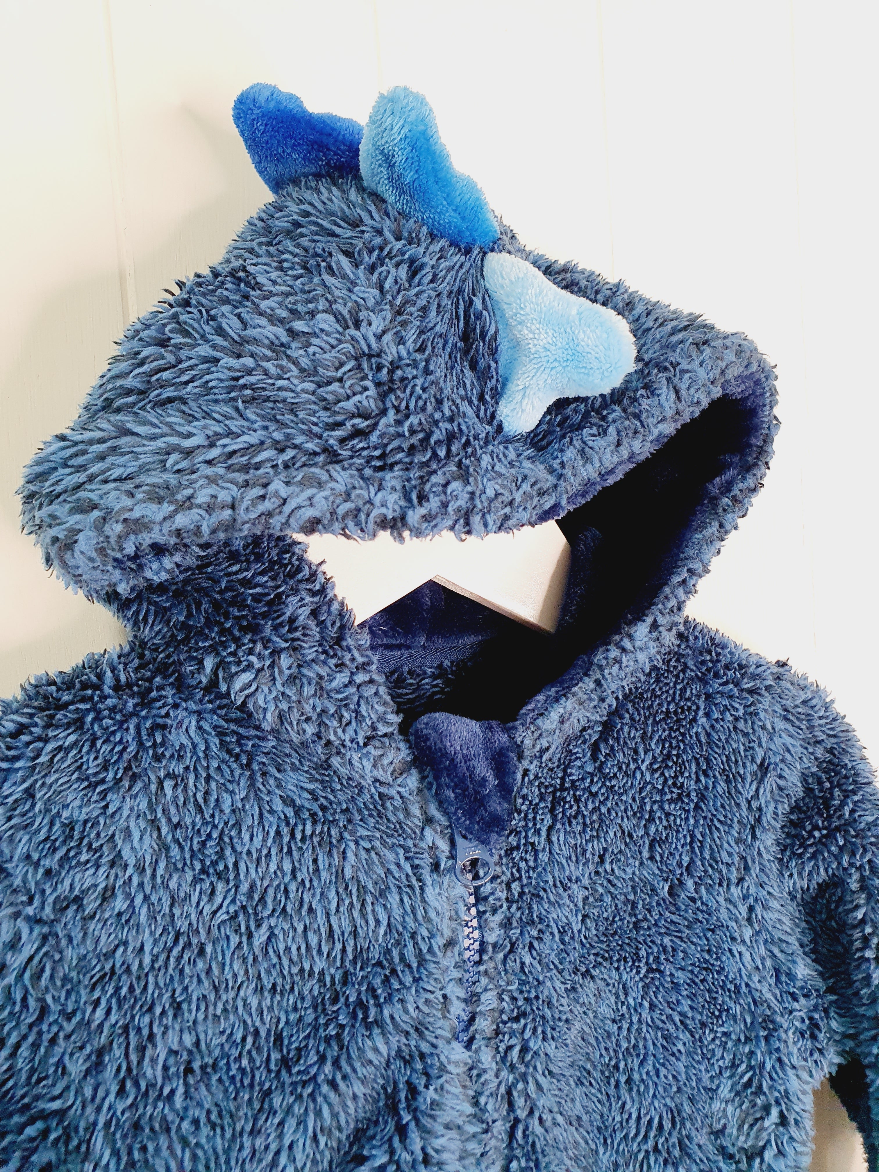 Next navy hooded onesie 12-18 months