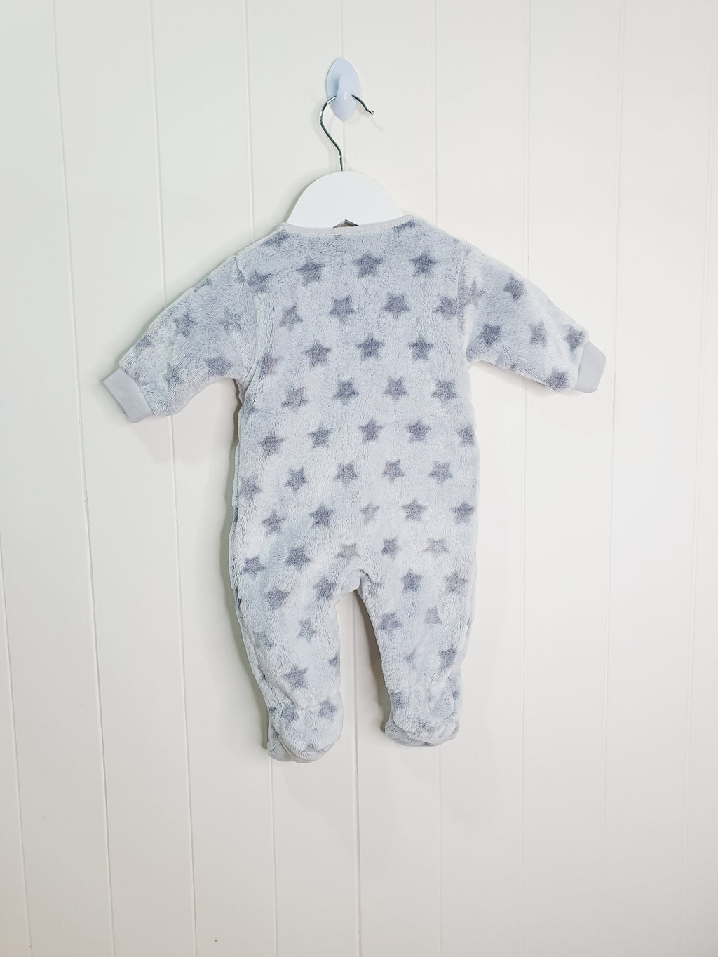 Next star print fleece sleepsuit up to 1 month