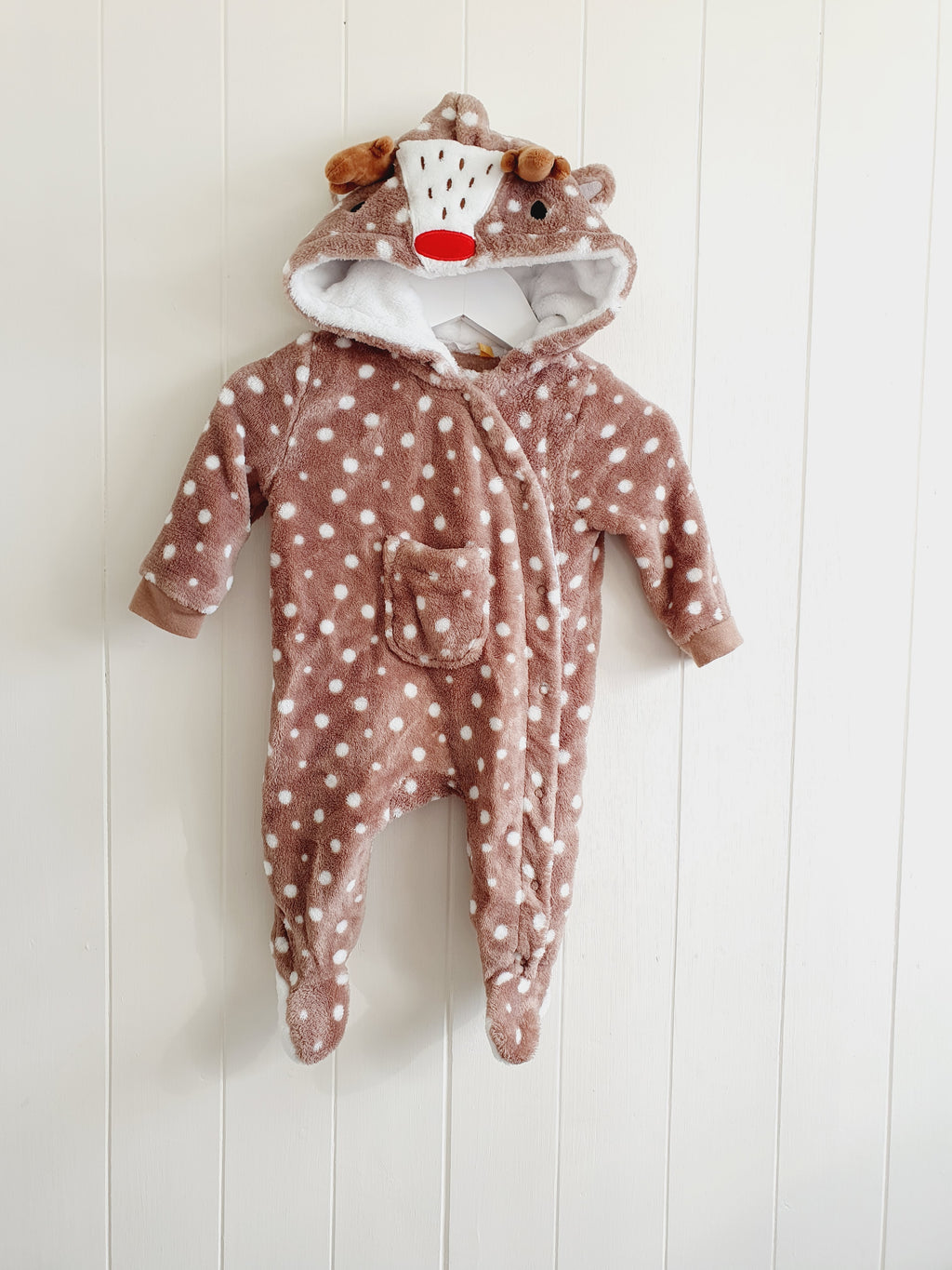 John Lewis reindeer fleece onesie 0-3 months