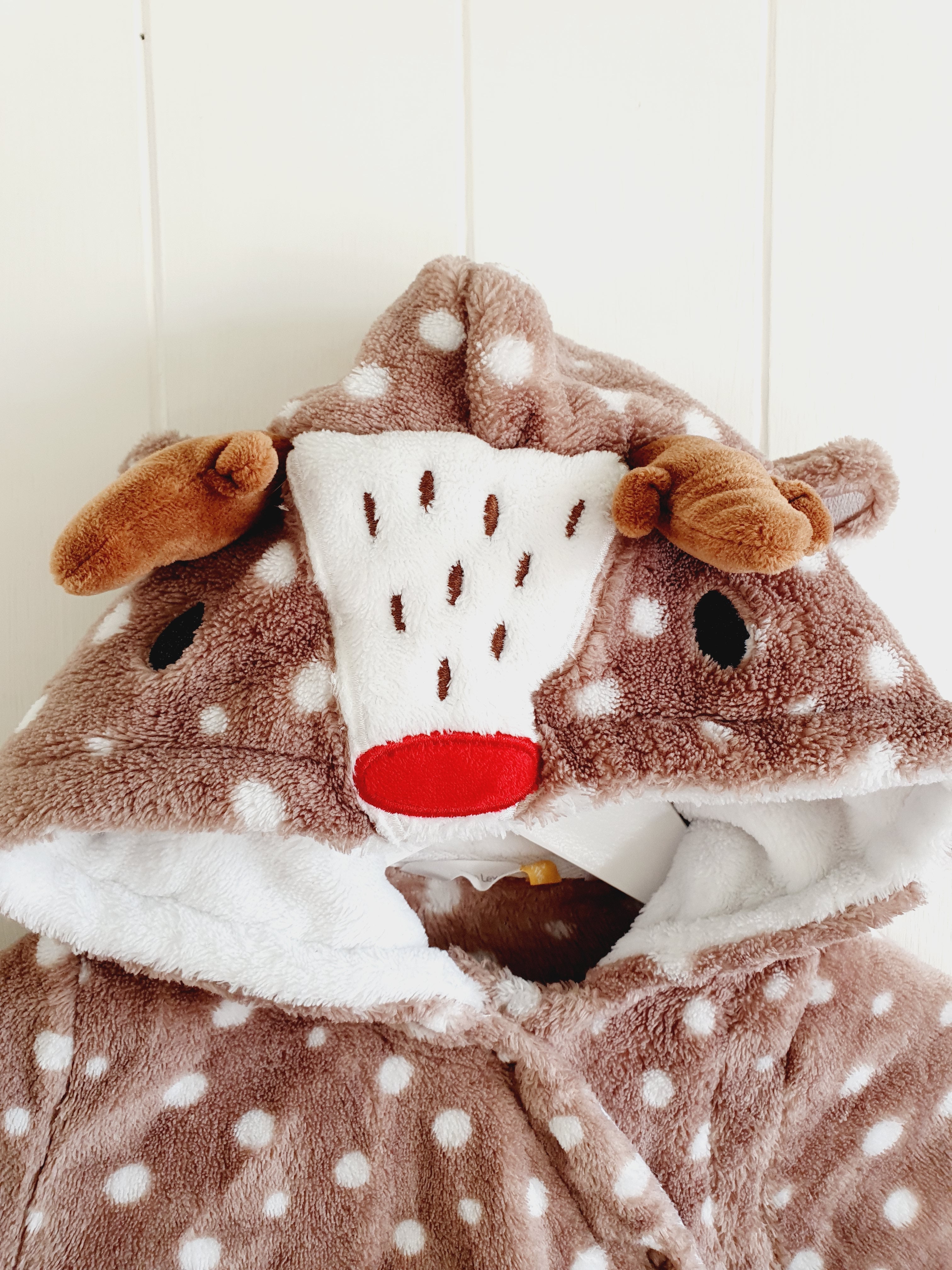 John Lewis reindeer fleece onesie 0-3 months