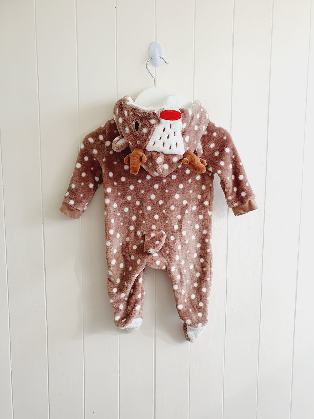 John Lewis reindeer fleece onesie 0-3 months