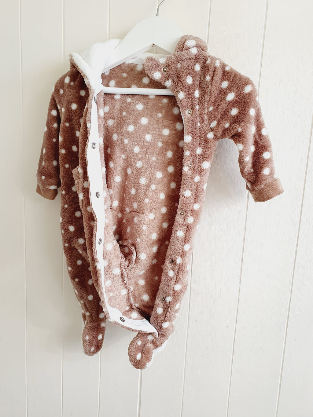 John Lewis reindeer fleece onesie 0-3 months