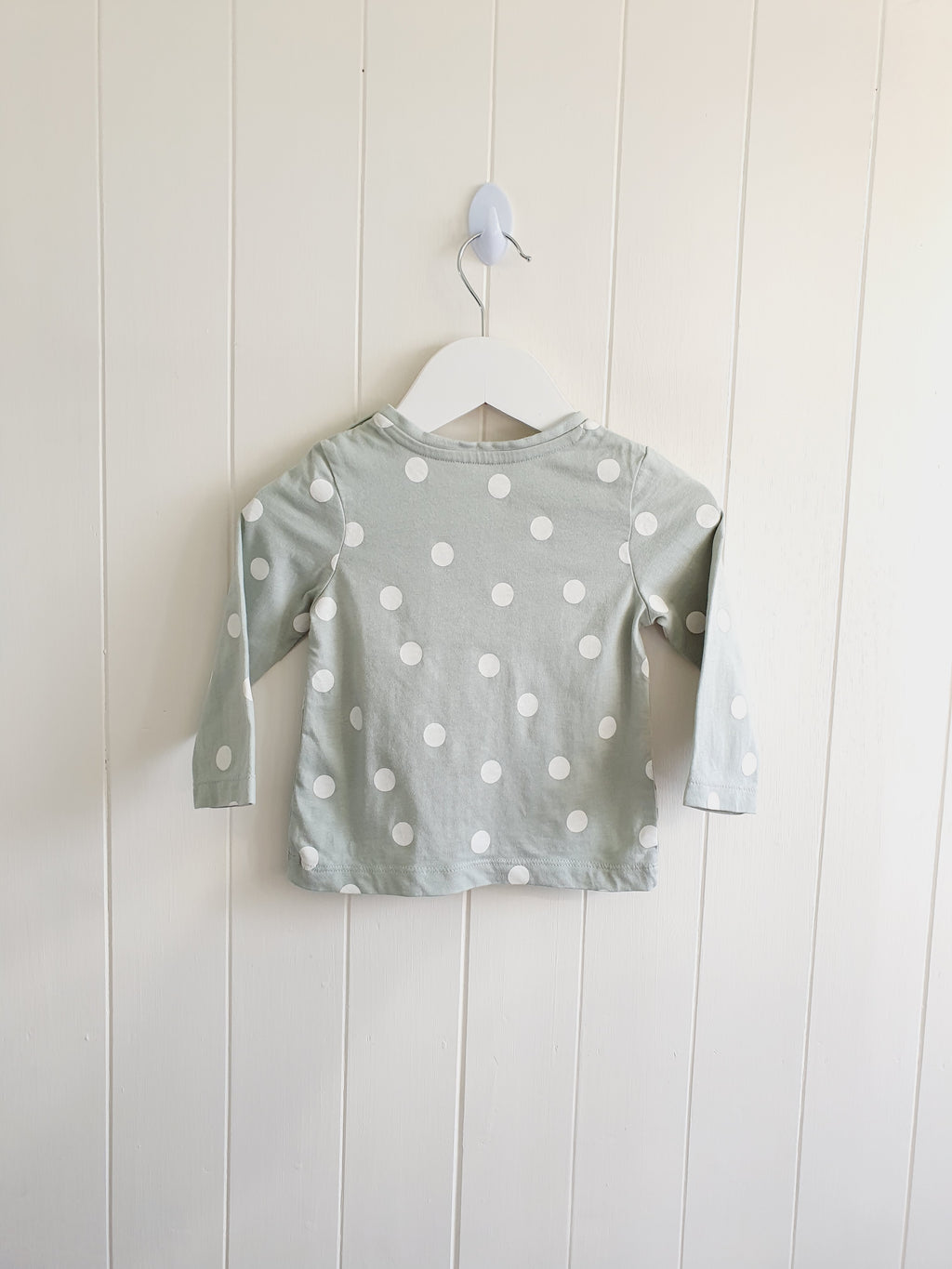 Matalan polka dot long sleeve top 9-12 months
