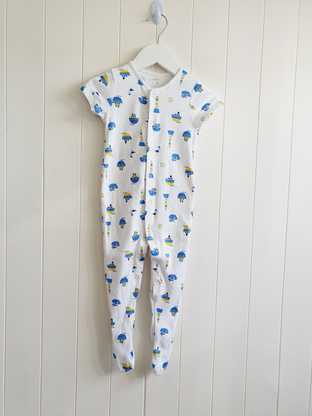 Lily&Dan short sleeve nautical sleepsuit 6-9 months
