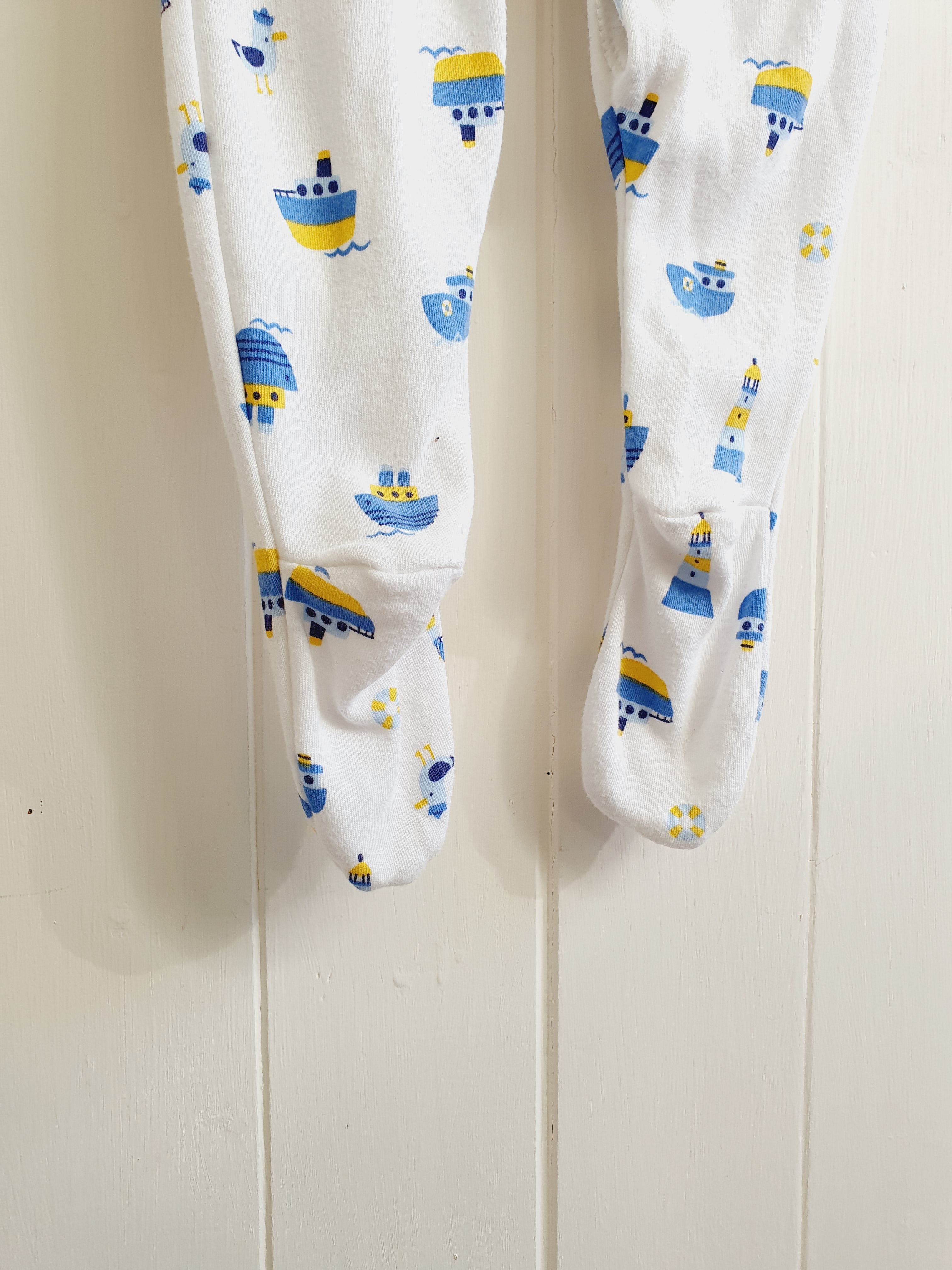Lily&Dan short sleeve nautical sleepsuit 6-9 months