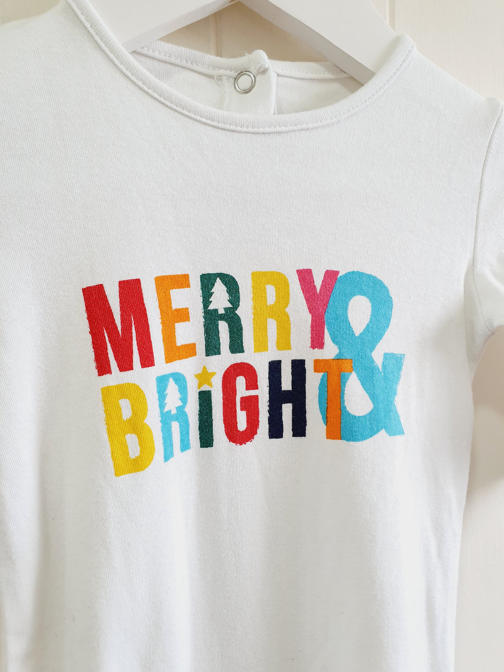 Mataln Merry&Bright white sleepsuit 0-3 months