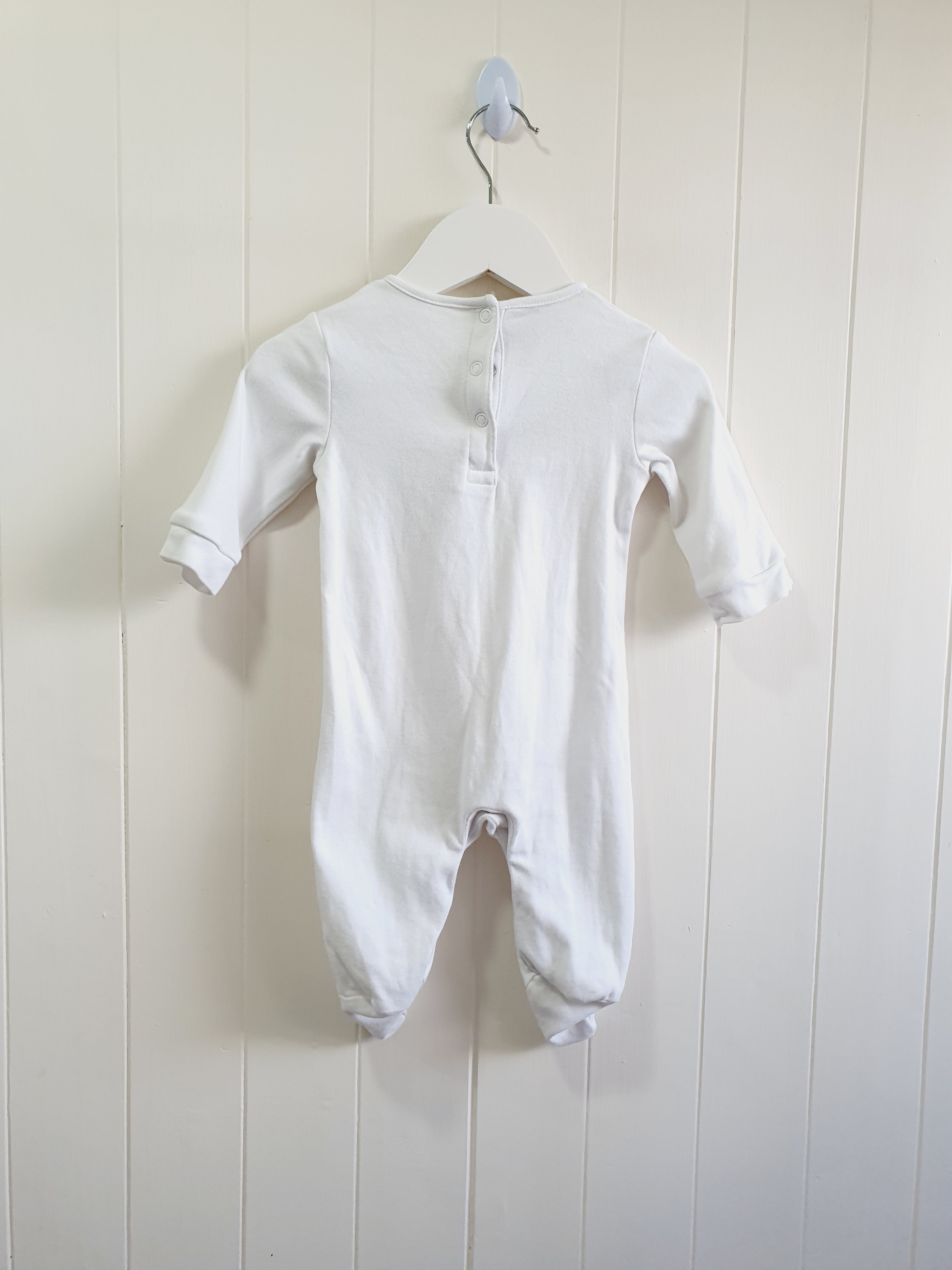 Mataln Merry&Bright white sleepsuit 0-3 months