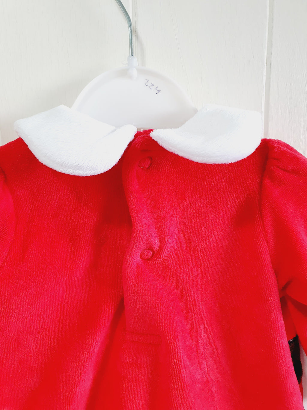 George It's Christmas Time velour dress with tights 0-3 months