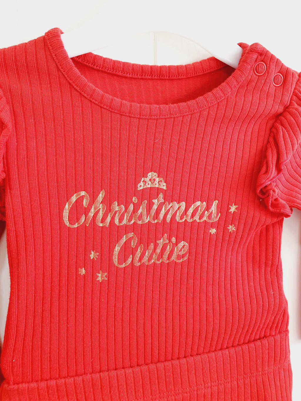 Nutmeg red Christmas bodysuit an legging set 3-6 months