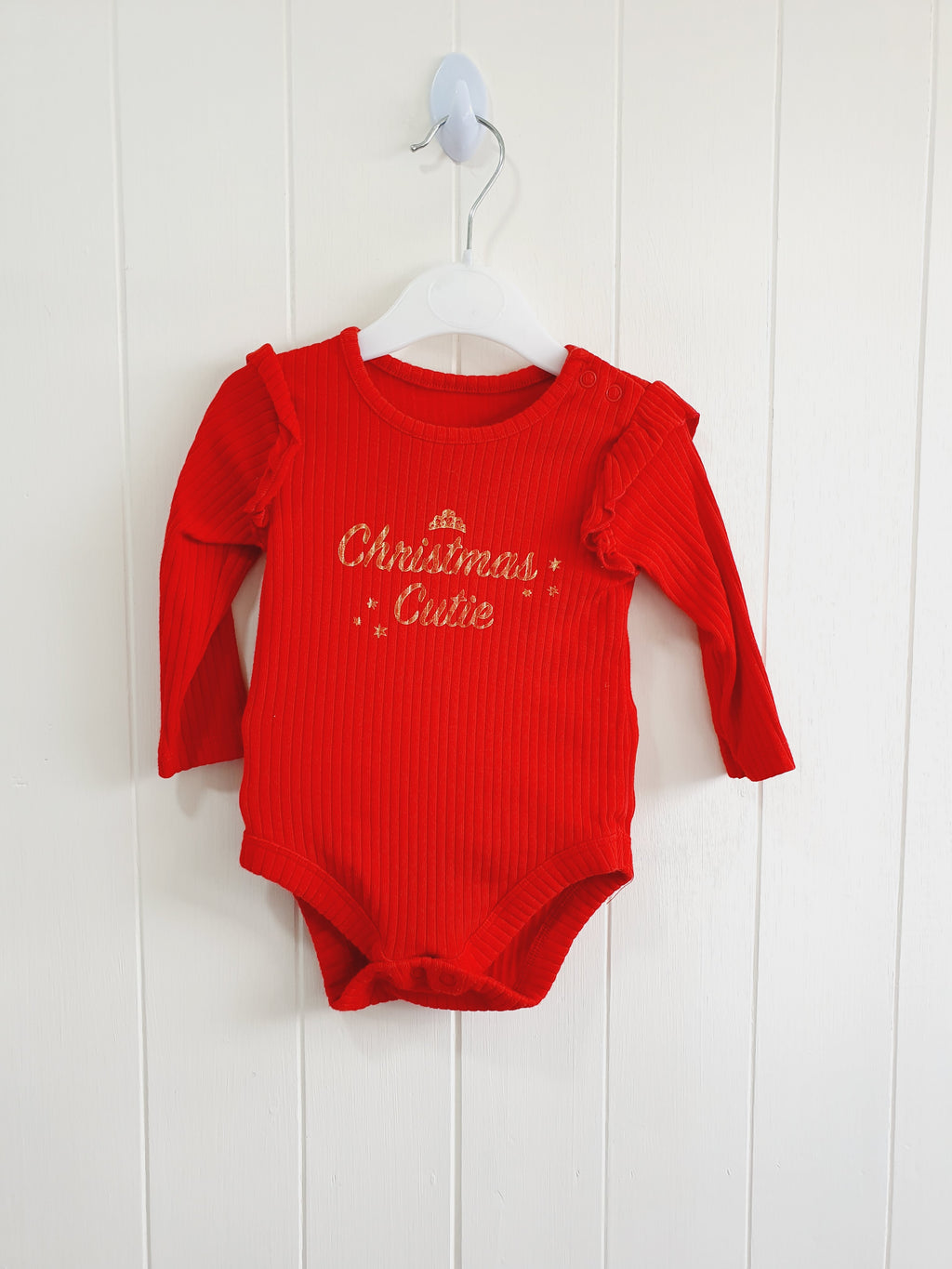 Nutmeg red Christmas bodysuit an legging set 3-6 months