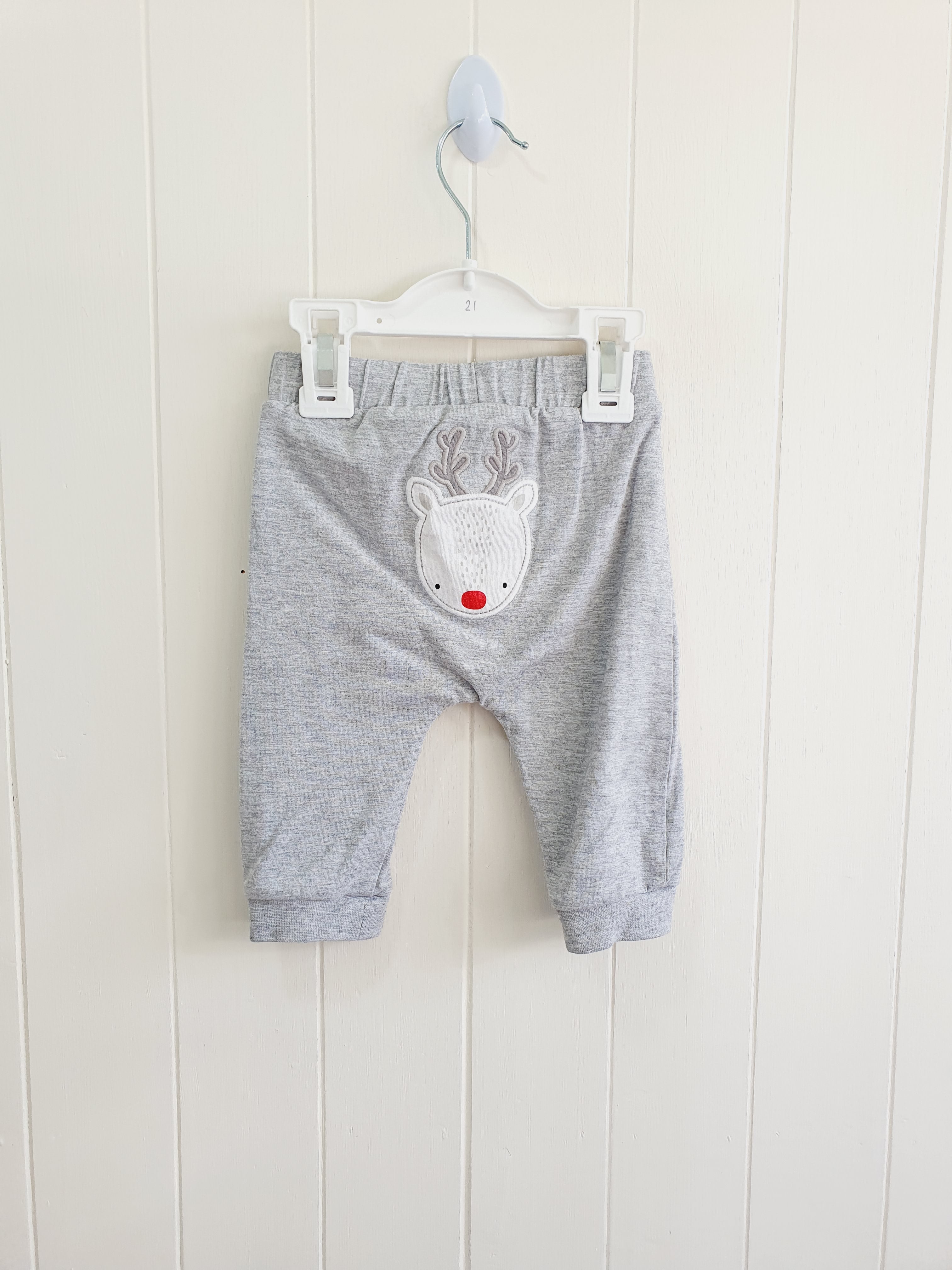 TU reindeer grey joggers 3-6 months