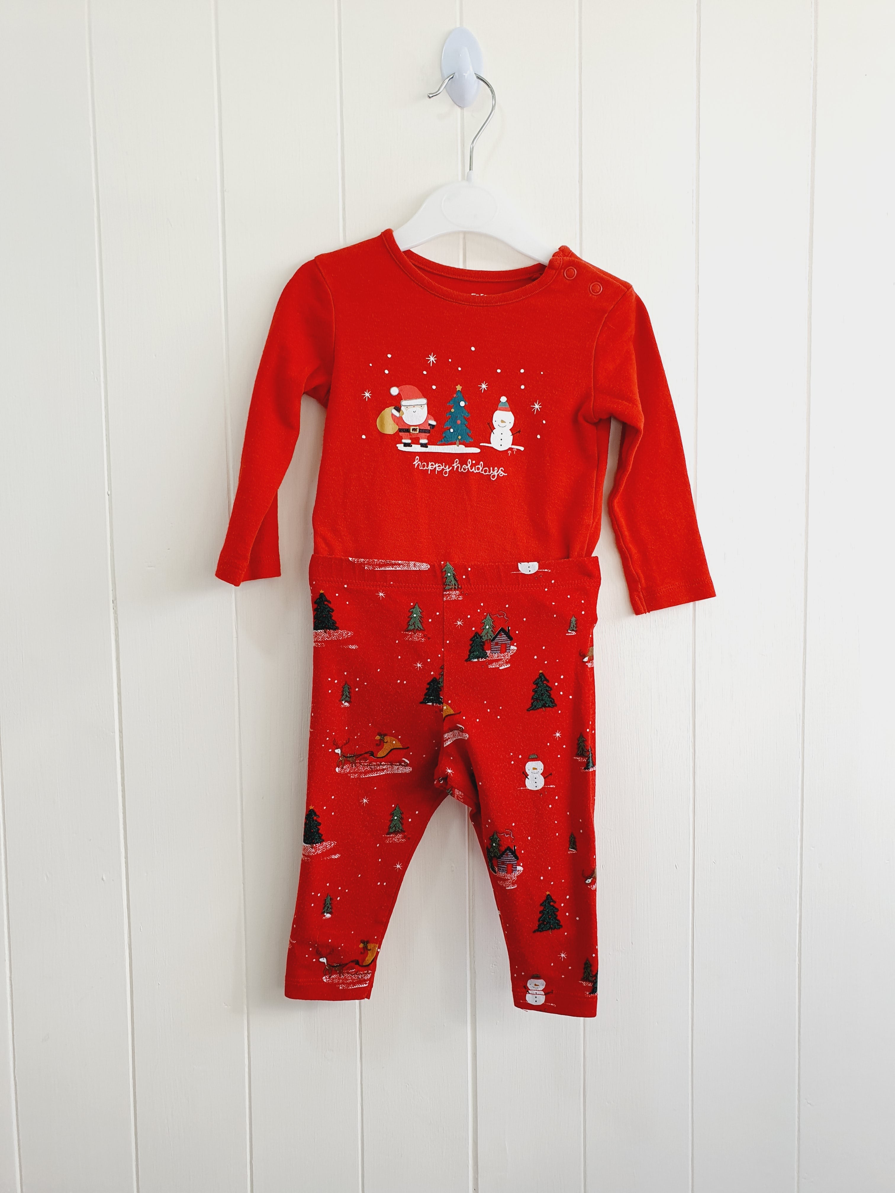 Fred&Flo Christmas bodysuit and leggings set 3-6 months