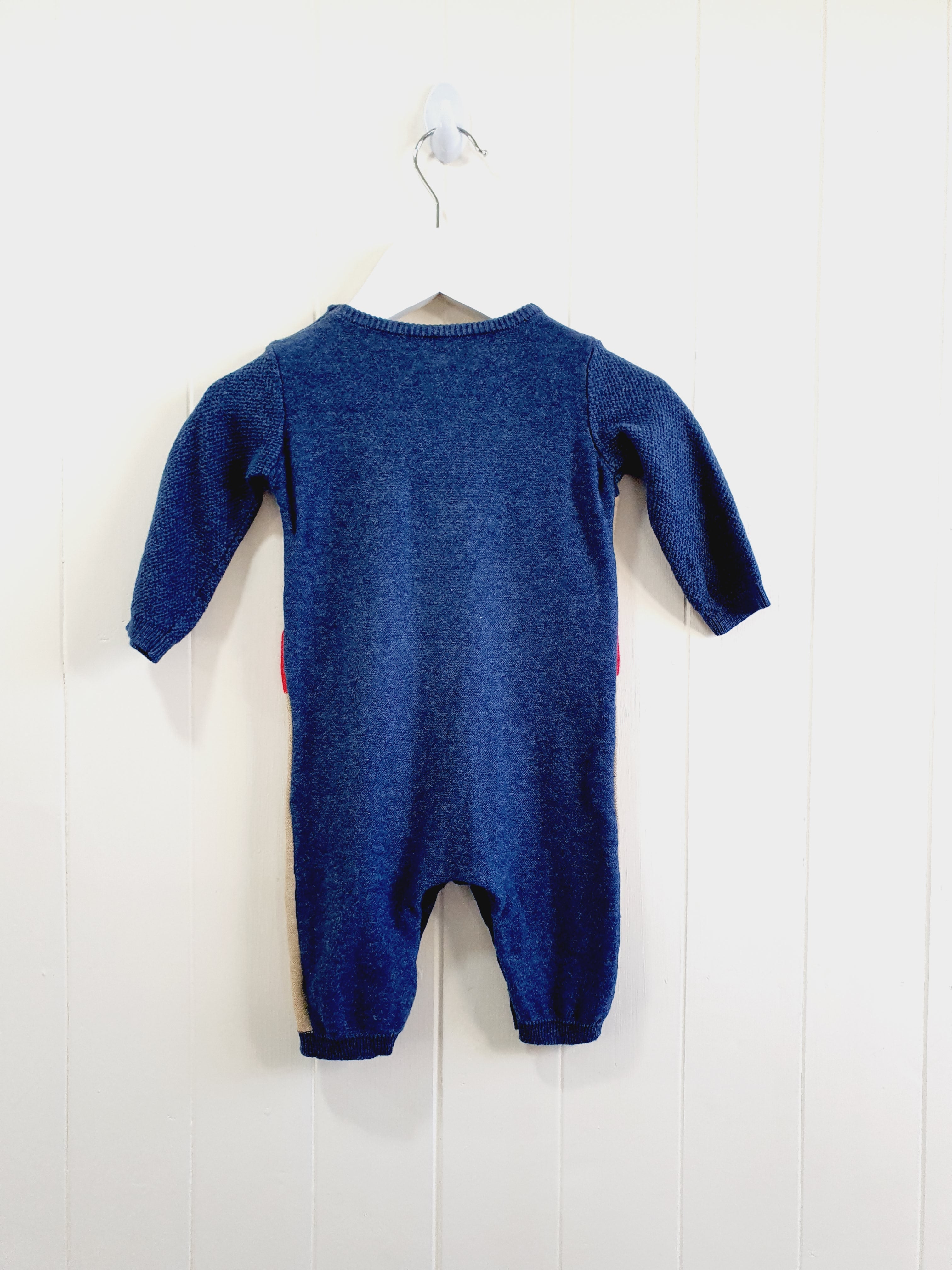 George festive knit romper 0-3 months