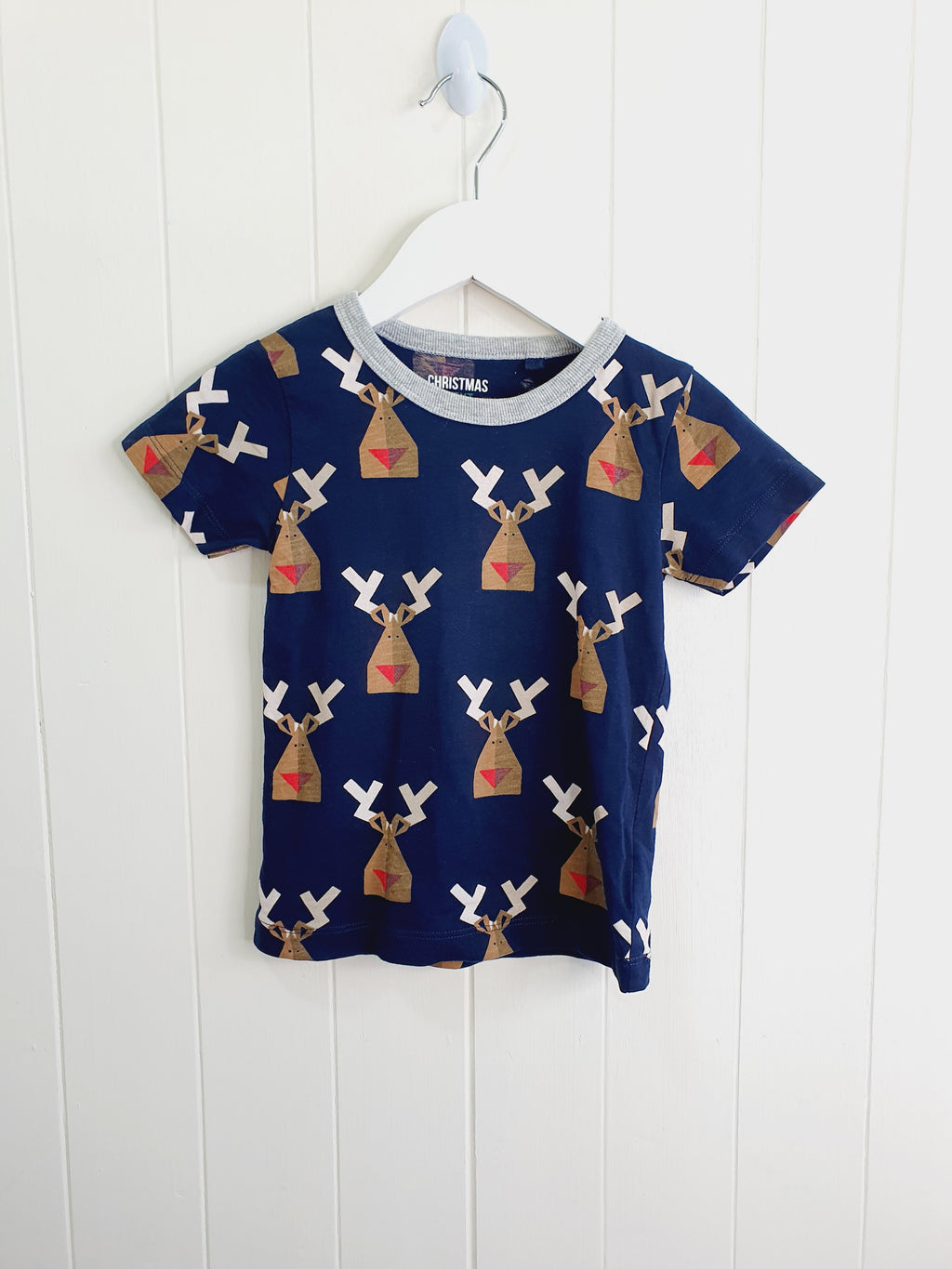 Next Christmas reindeer T-shirt 12-18 months