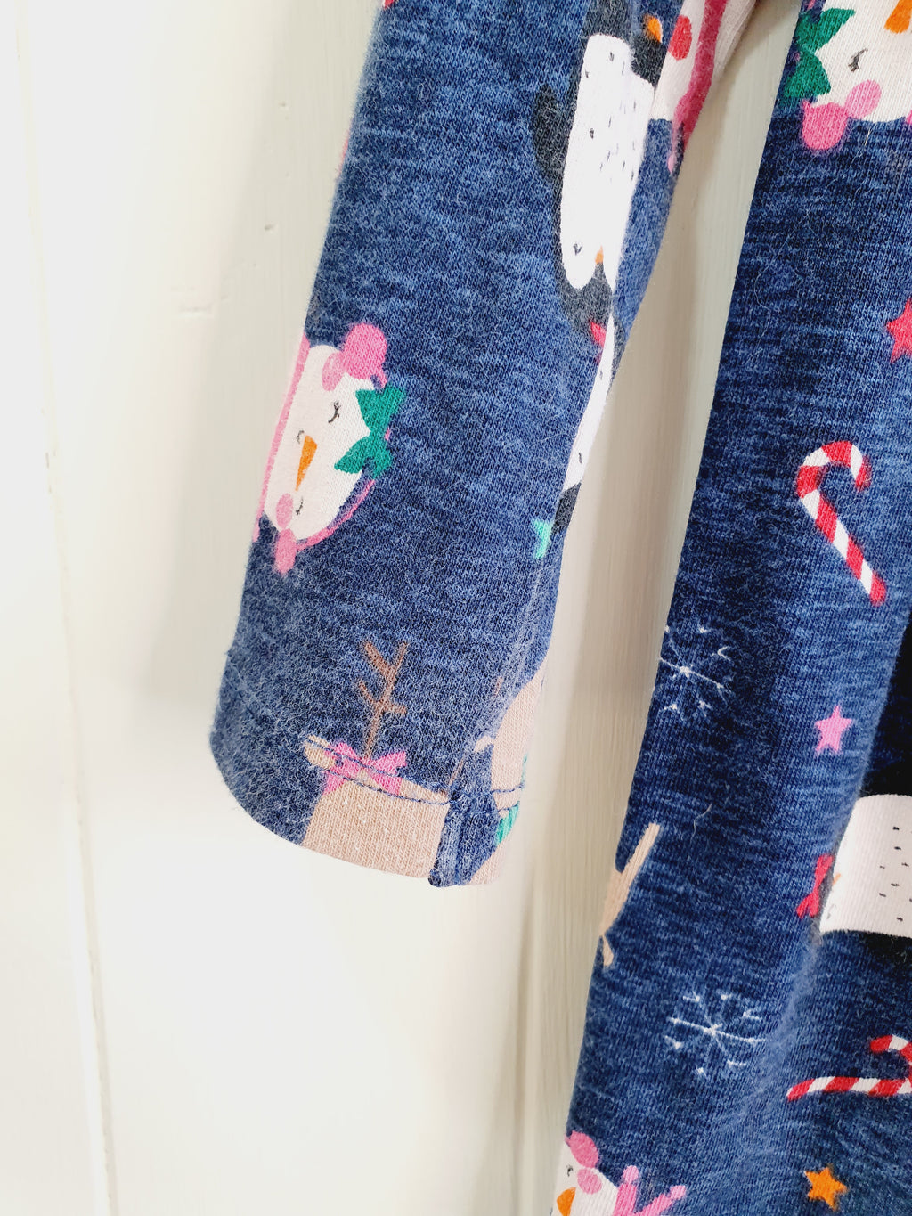 F&F Christmas navy dress 9-12 months