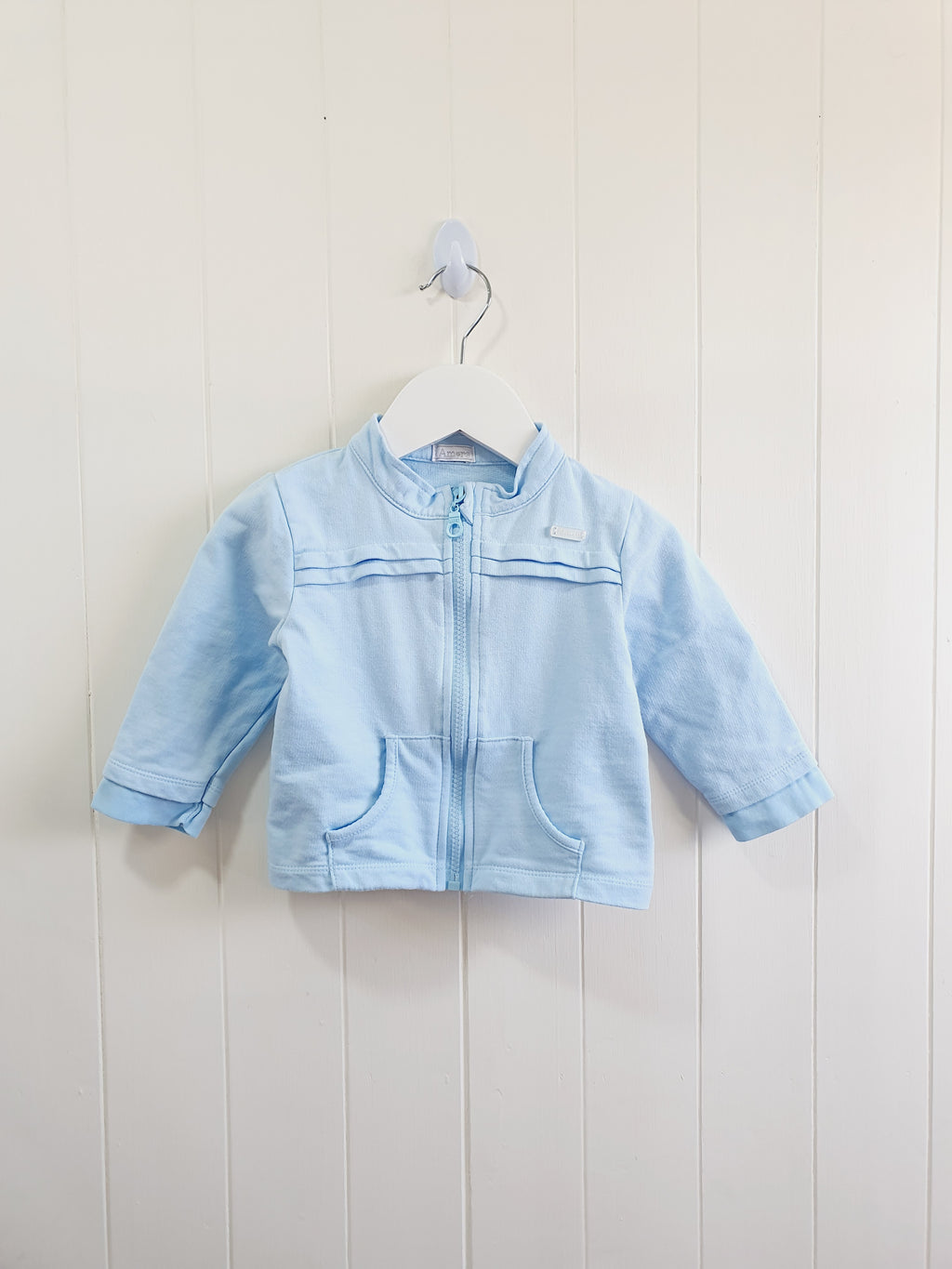 Amore light blue zip up jumper 9-12 months