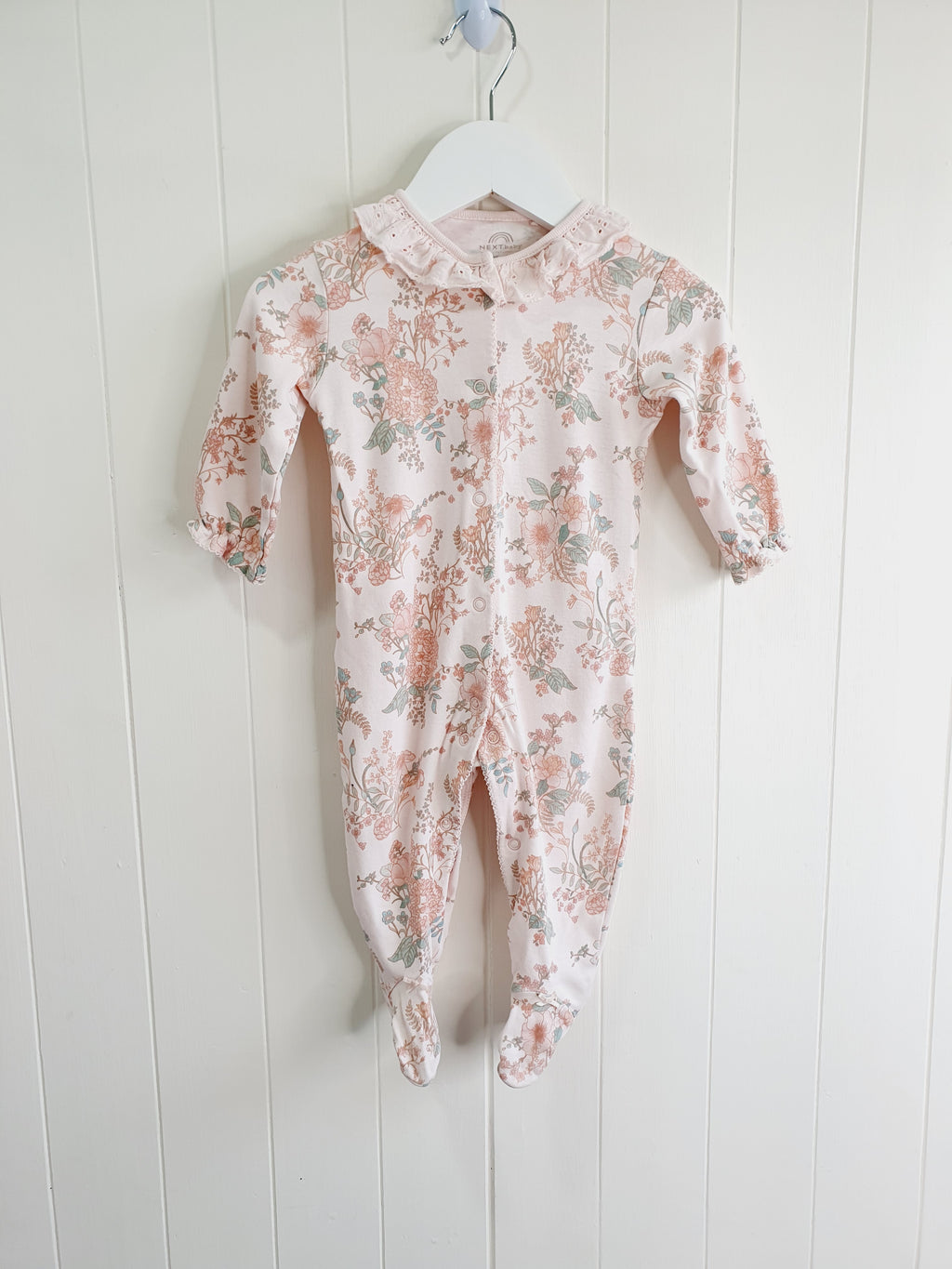 Next floral sleepsuit 6-9 months