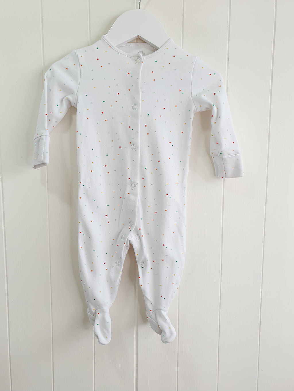 Next rainbows and elephants print sleepsuits 3-6 months