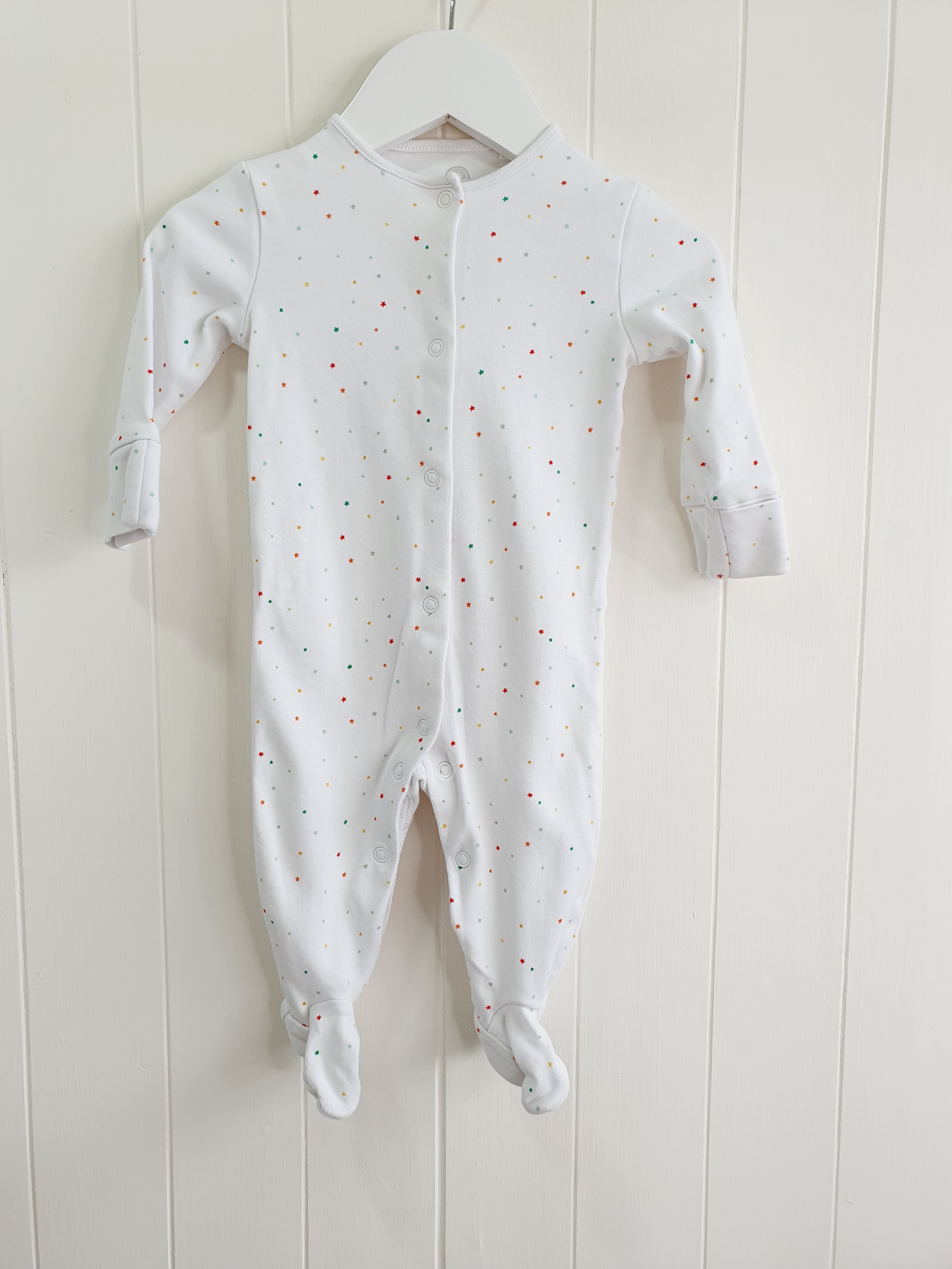 Next rainbows and elephants print sleepsuits 3-6 months