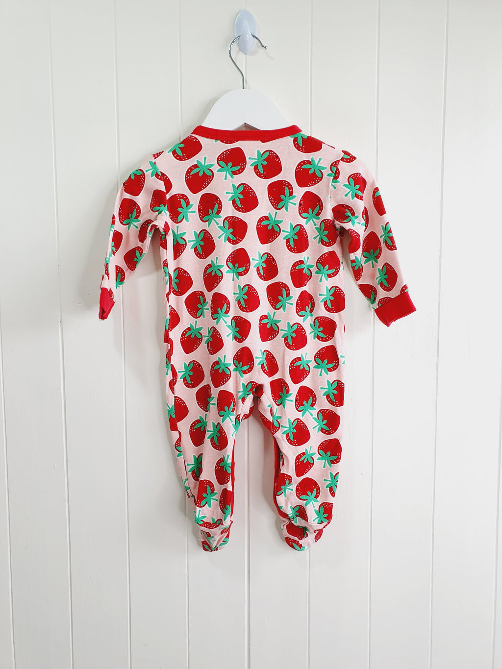 Lily&Jack strawberry print sleepsuit 3-6 months