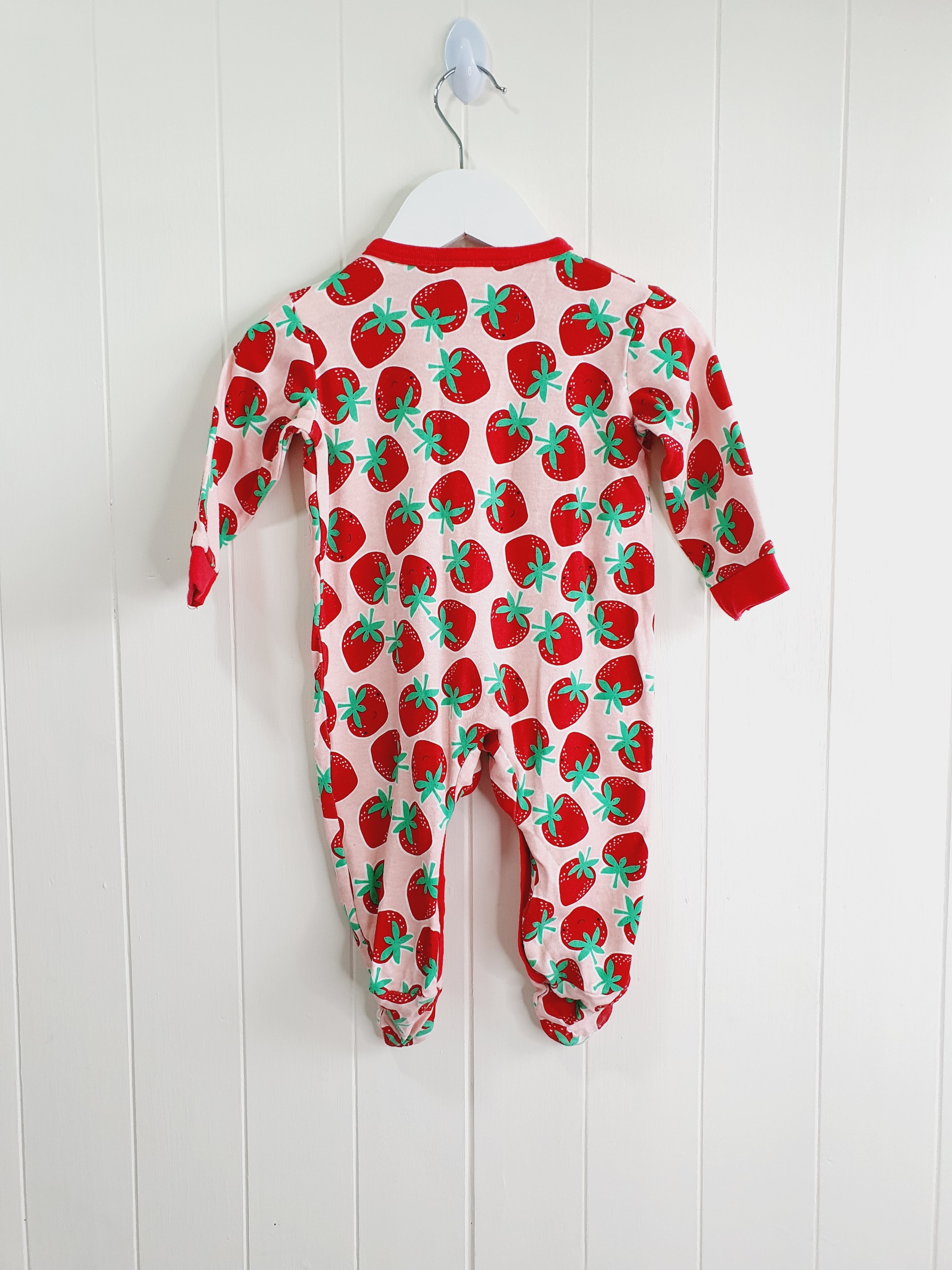 Lily&Jack strawberry print sleepsuit 3-6 months