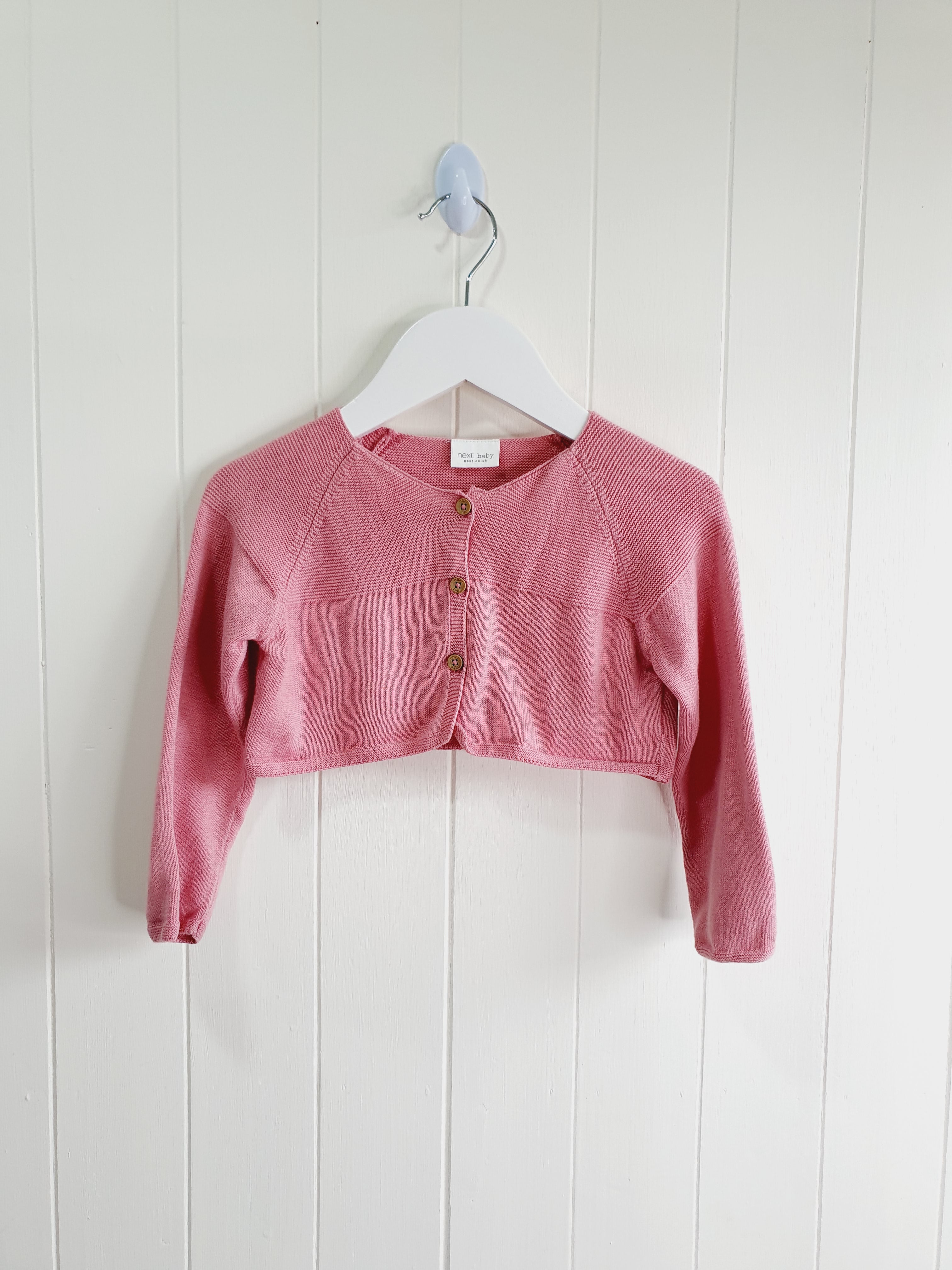 Nezt pink crop top cardigan 9-12 months