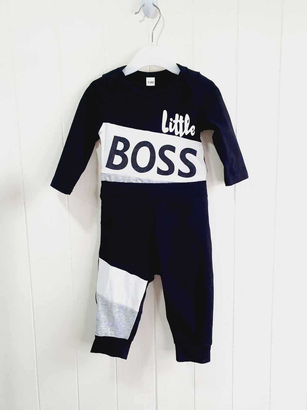 Unbranded Little Boss joggers and bodysuit set 3-6 months