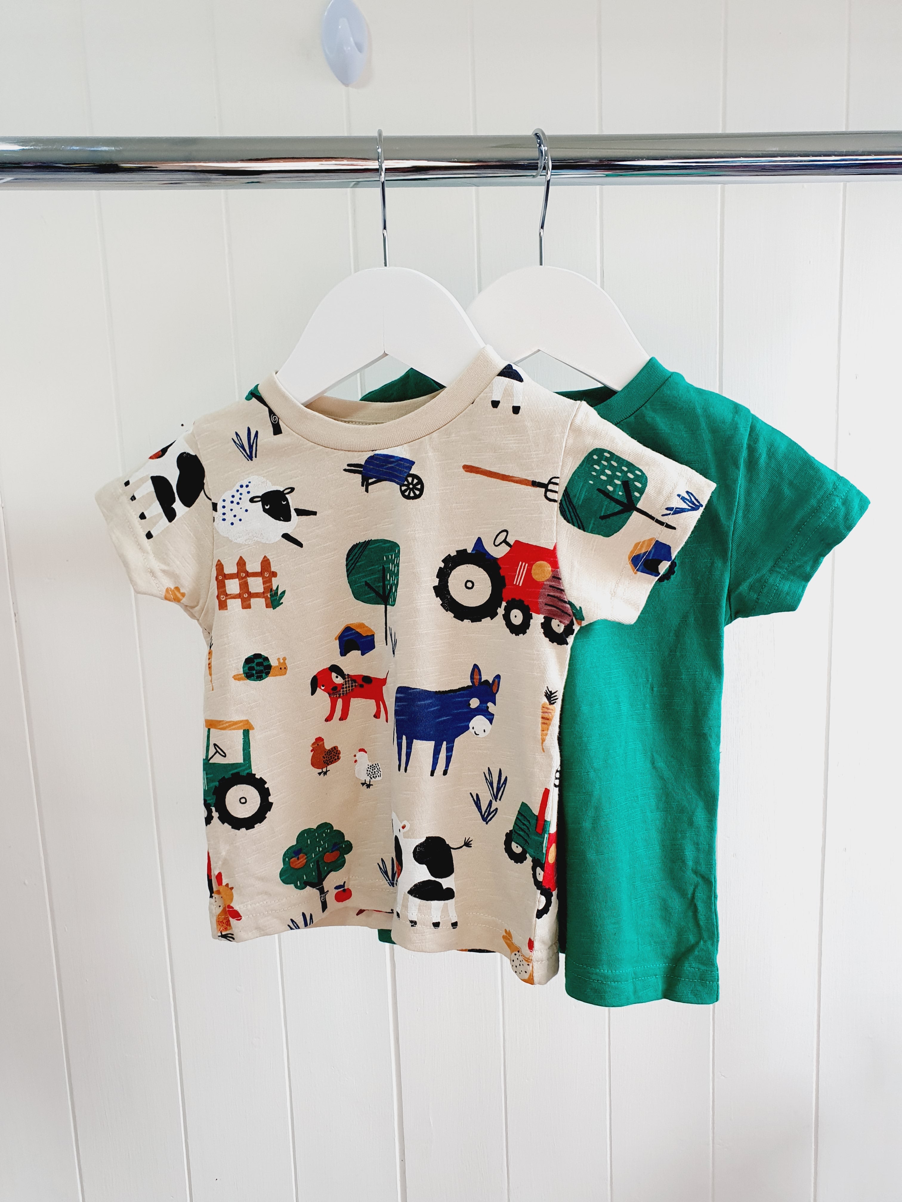 Next farming print T-shirts 6-9 months